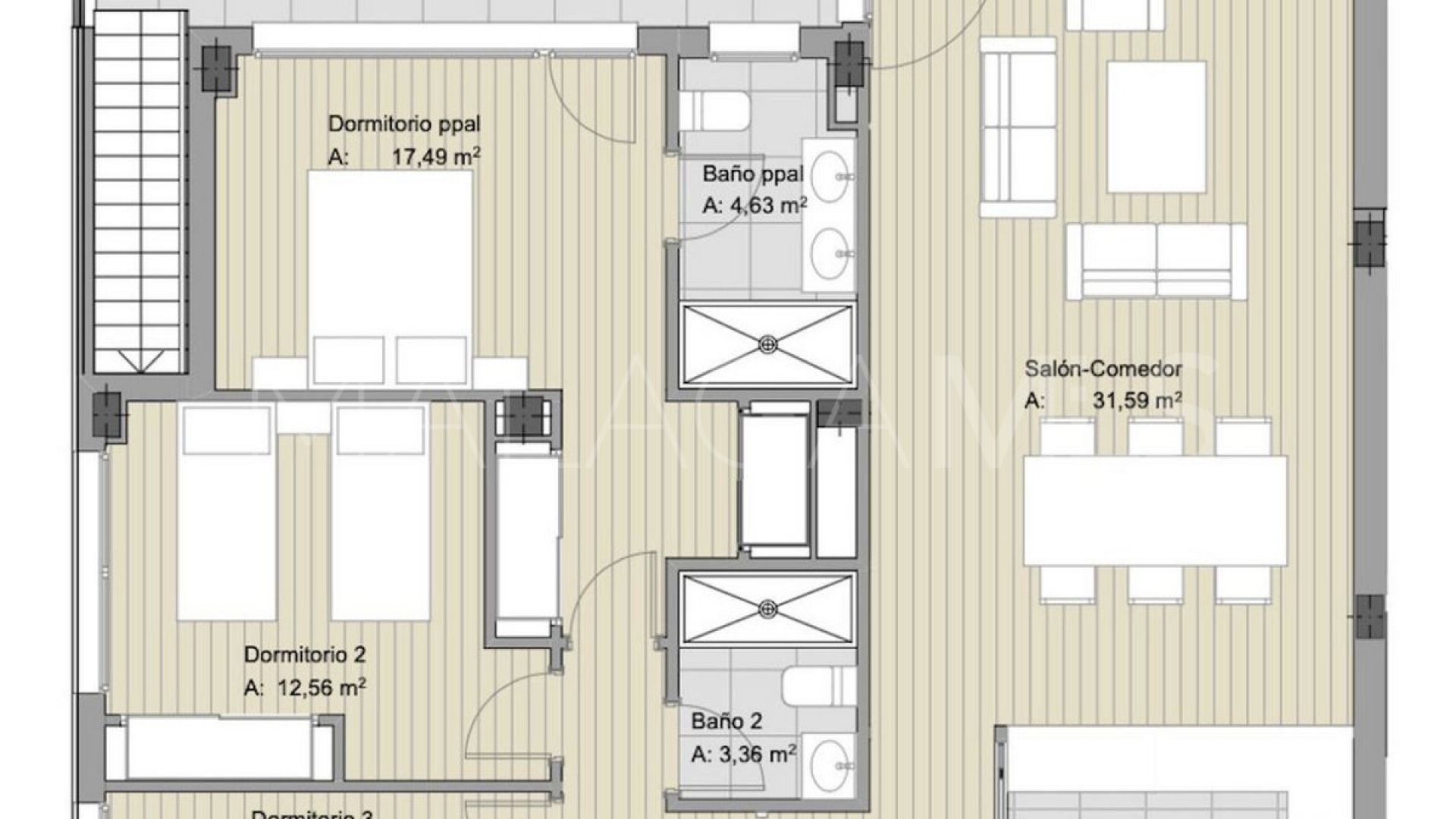 Buy penthouse in Benahavis with 3 bedrooms