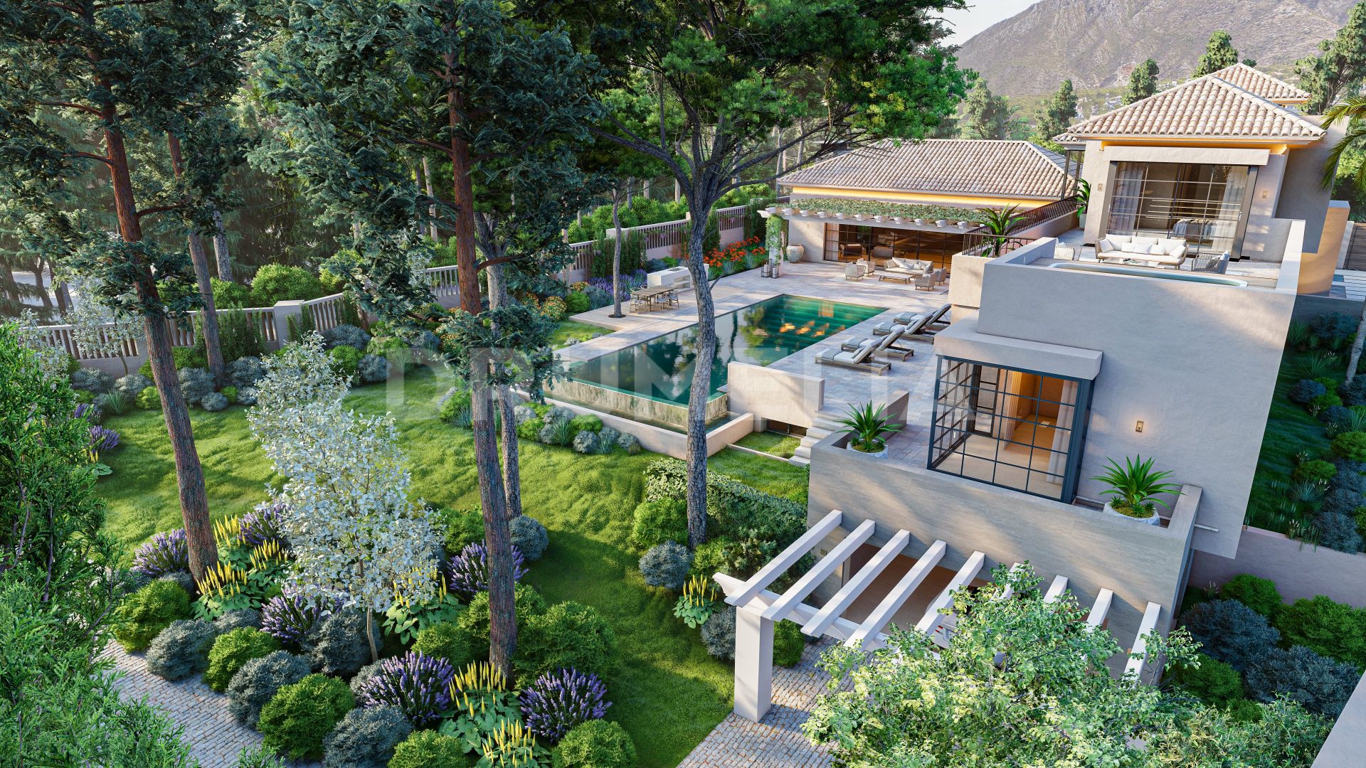 New elegant modern Mediterranean luxury villa in La Carolina, Marbella Golden Mile