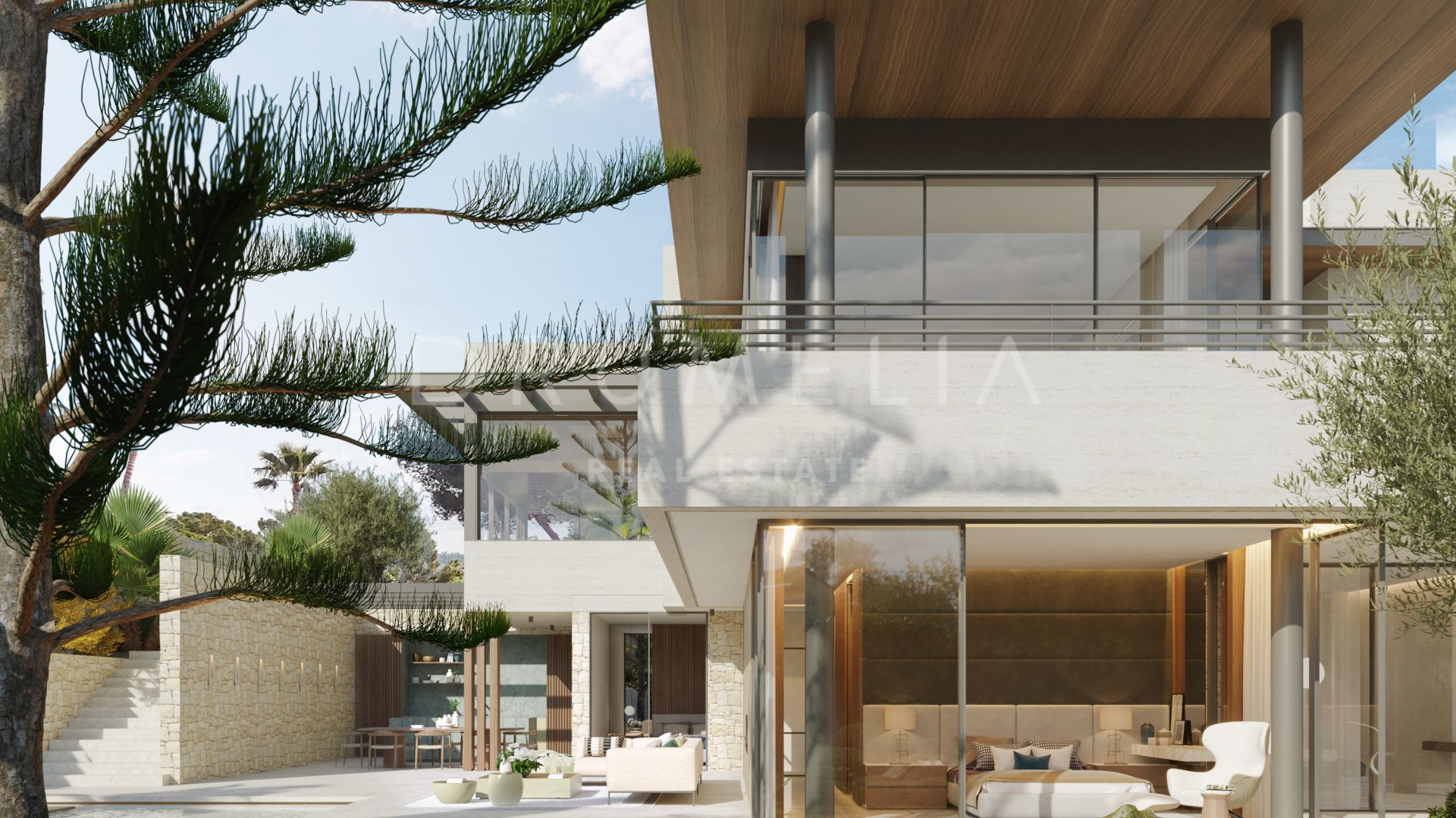 Project of beautiful modern villa with panoramic sea views in La Carolina, Marbella Golden Mile