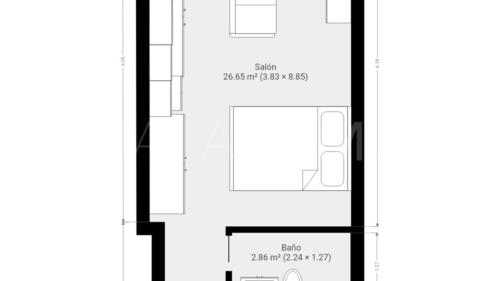 Studio for sale in Perchel Norte - La Trinidad