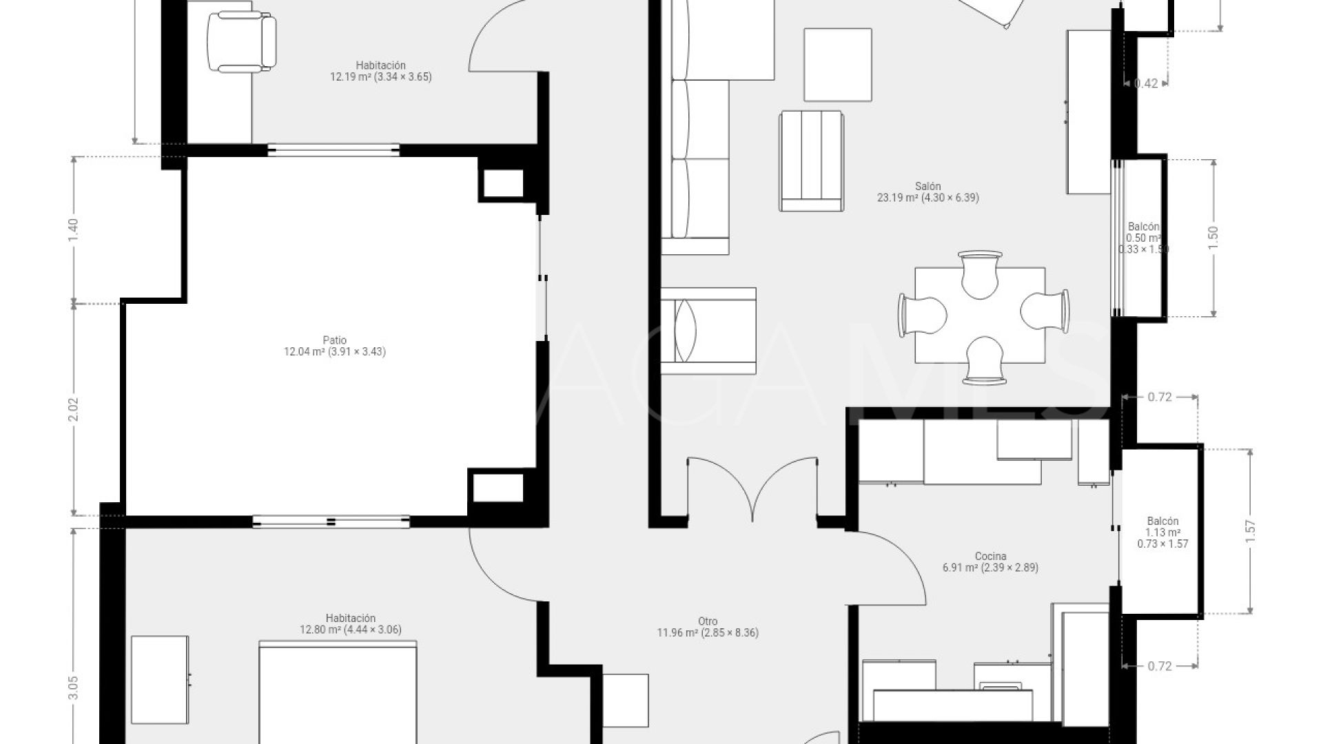 Se vende apartamento de 2 bedrooms in Centro Histórico