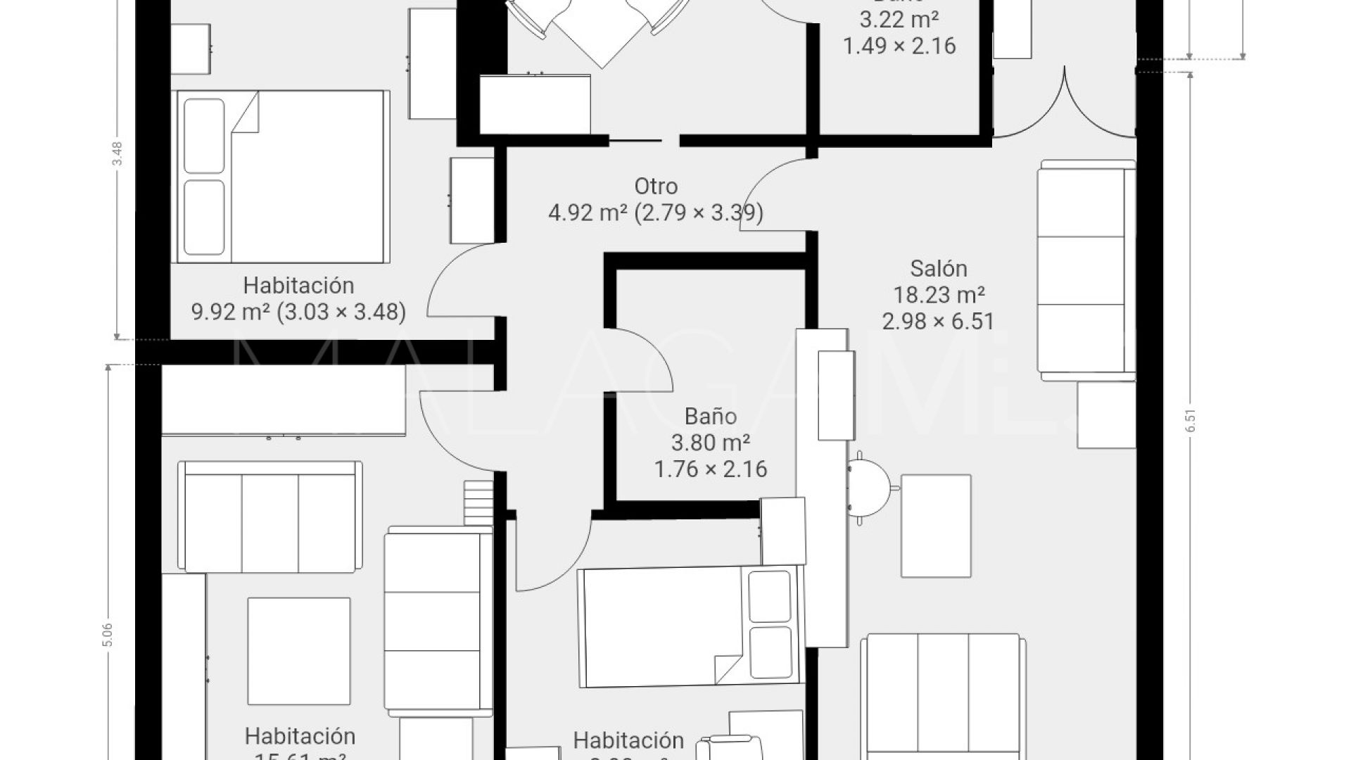 Buy apartamento with 3 bedrooms in Perchel Sur - Plaza de Toros Vieja