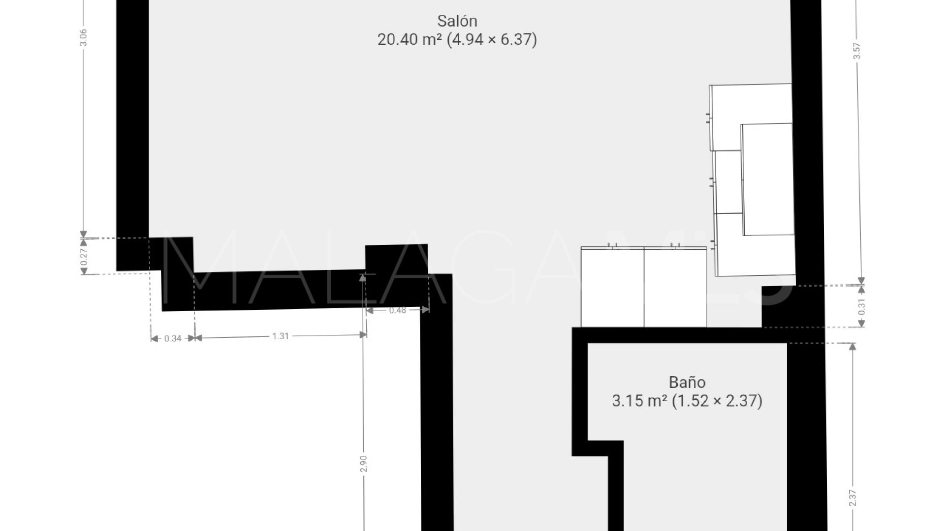 Studio for sale in Perchel Norte - La Trinidad