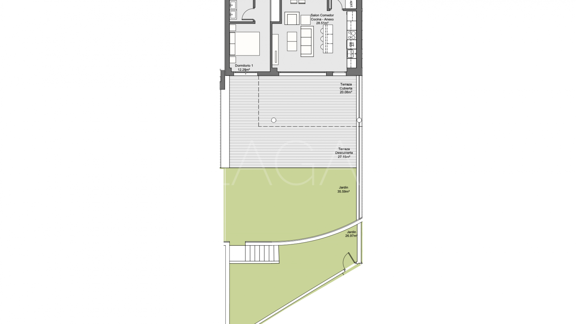 Apartamento planta baja for sale with 2 bedrooms in Montemar