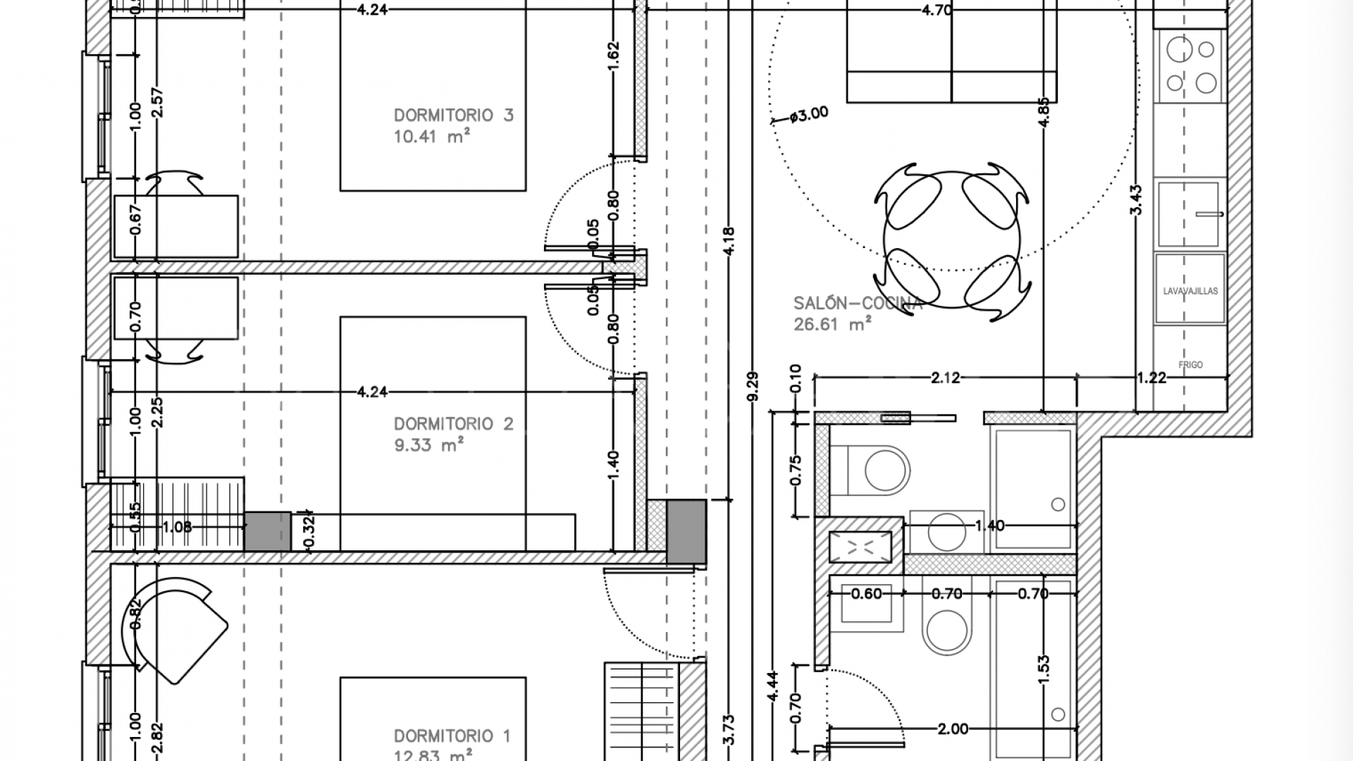 For sale 3 bedrooms apartment in Perchel Norte - La Trinidad