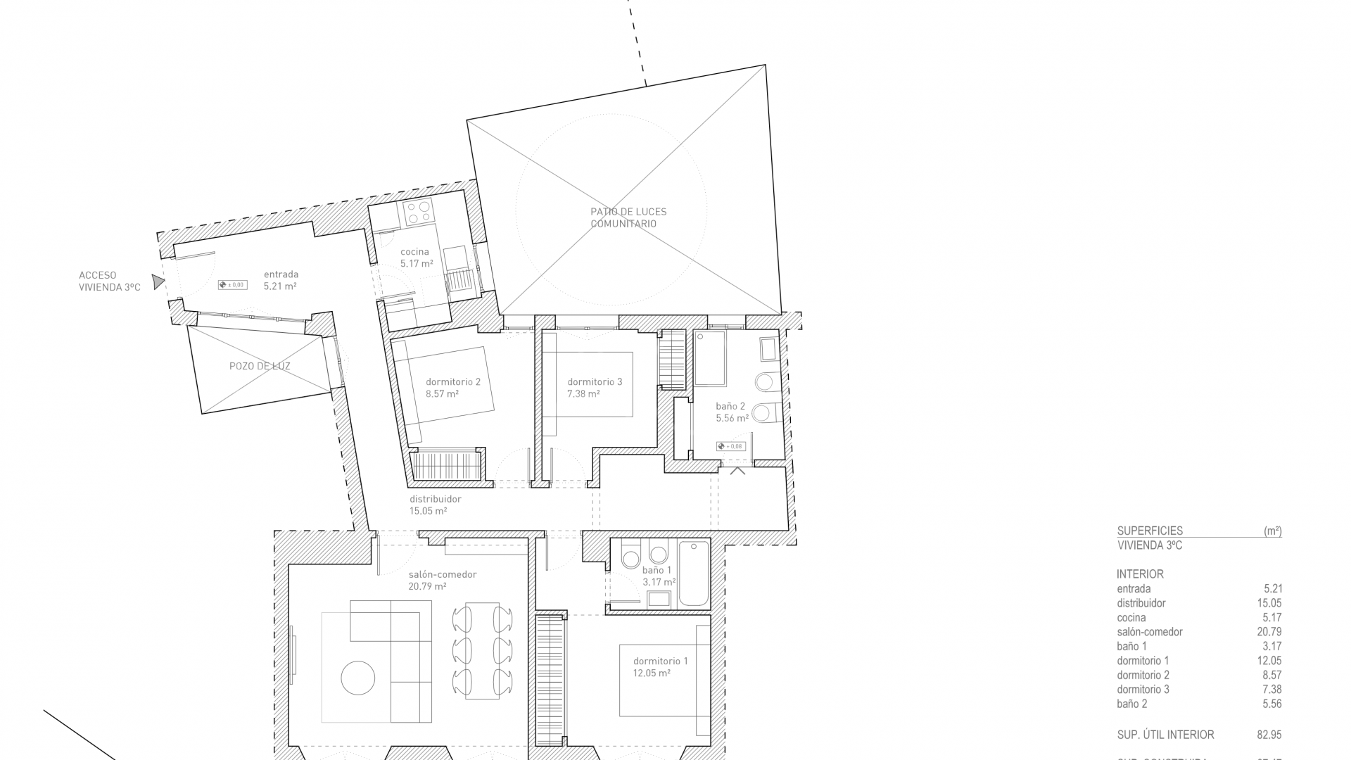 Buy apartamento with 3 bedrooms in Centro Histórico