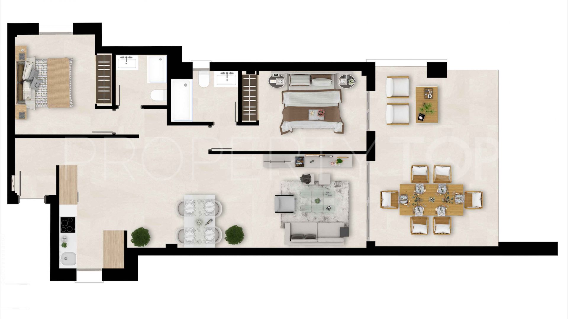 Estepona Golf, apartamento planta baja con 3 dormitorios en venta