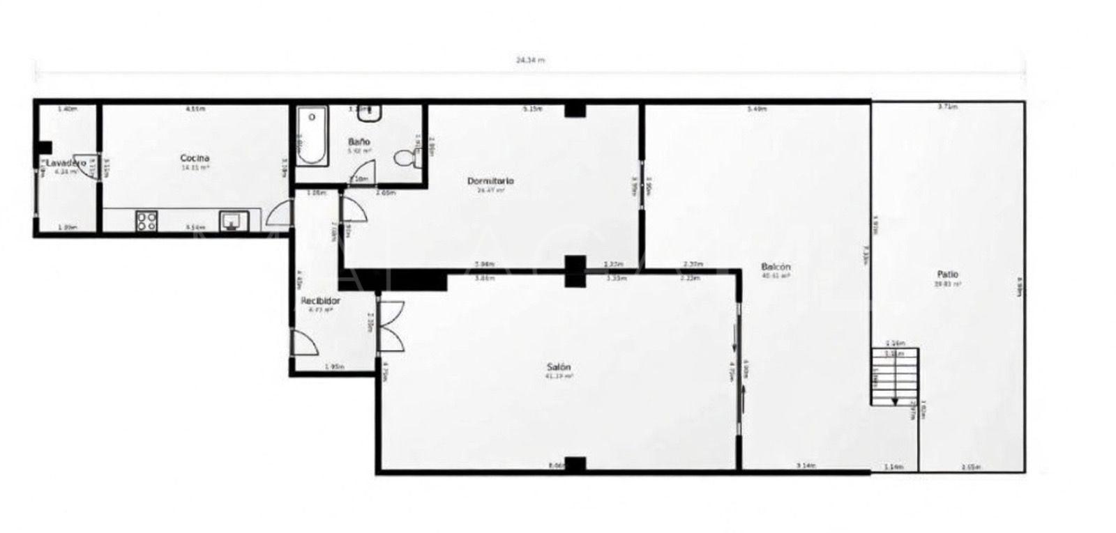 For sale Las Brisas ground floor apartment with 1 bedroom