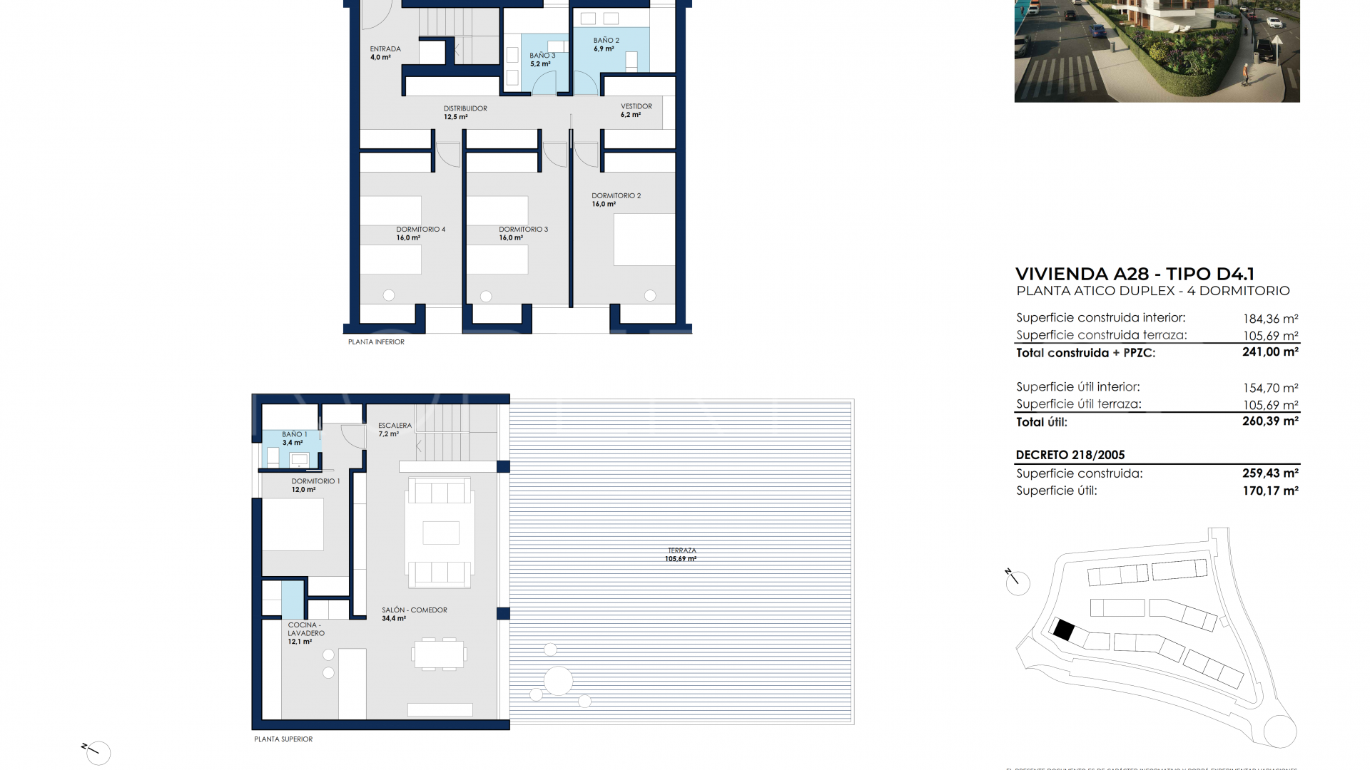 4 bedrooms duplex penthouse for sale in Calvario