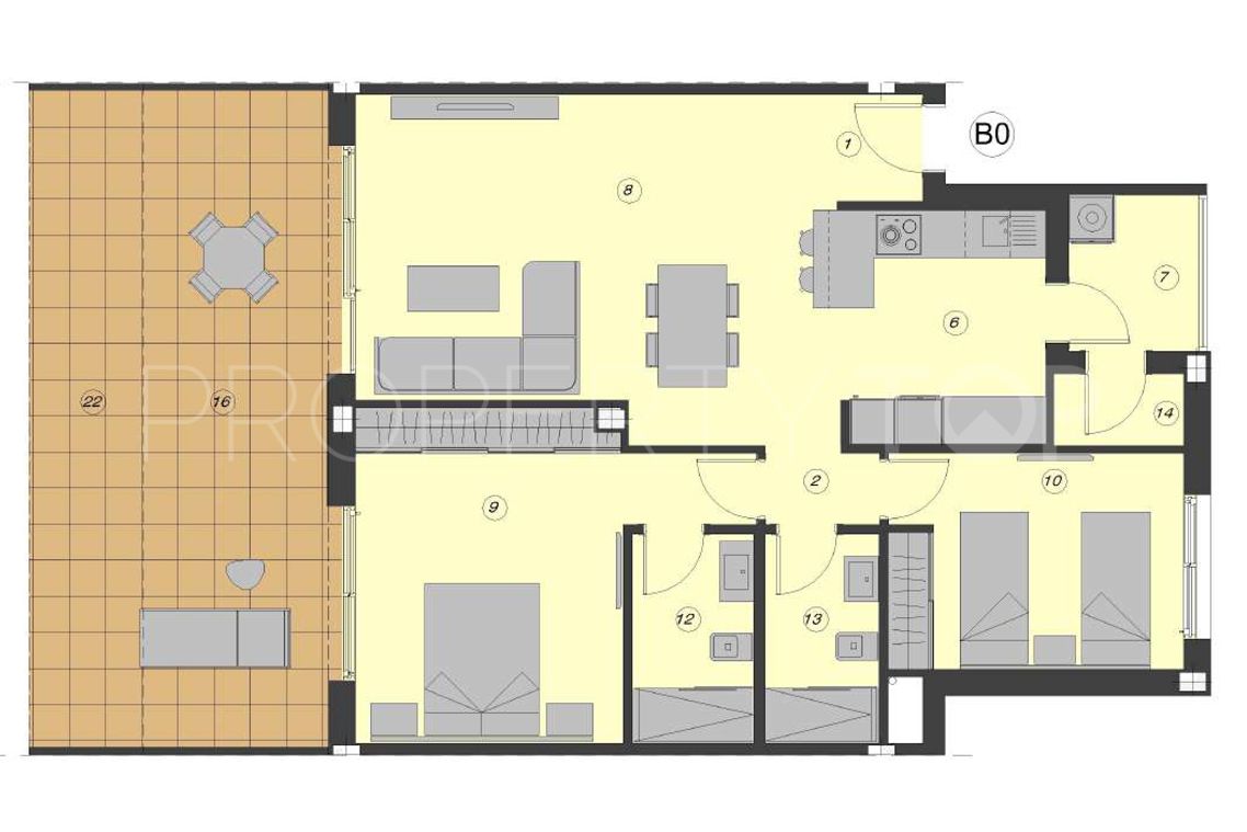 Atalaya, apartamento planta baja de 2 dormitorios en venta