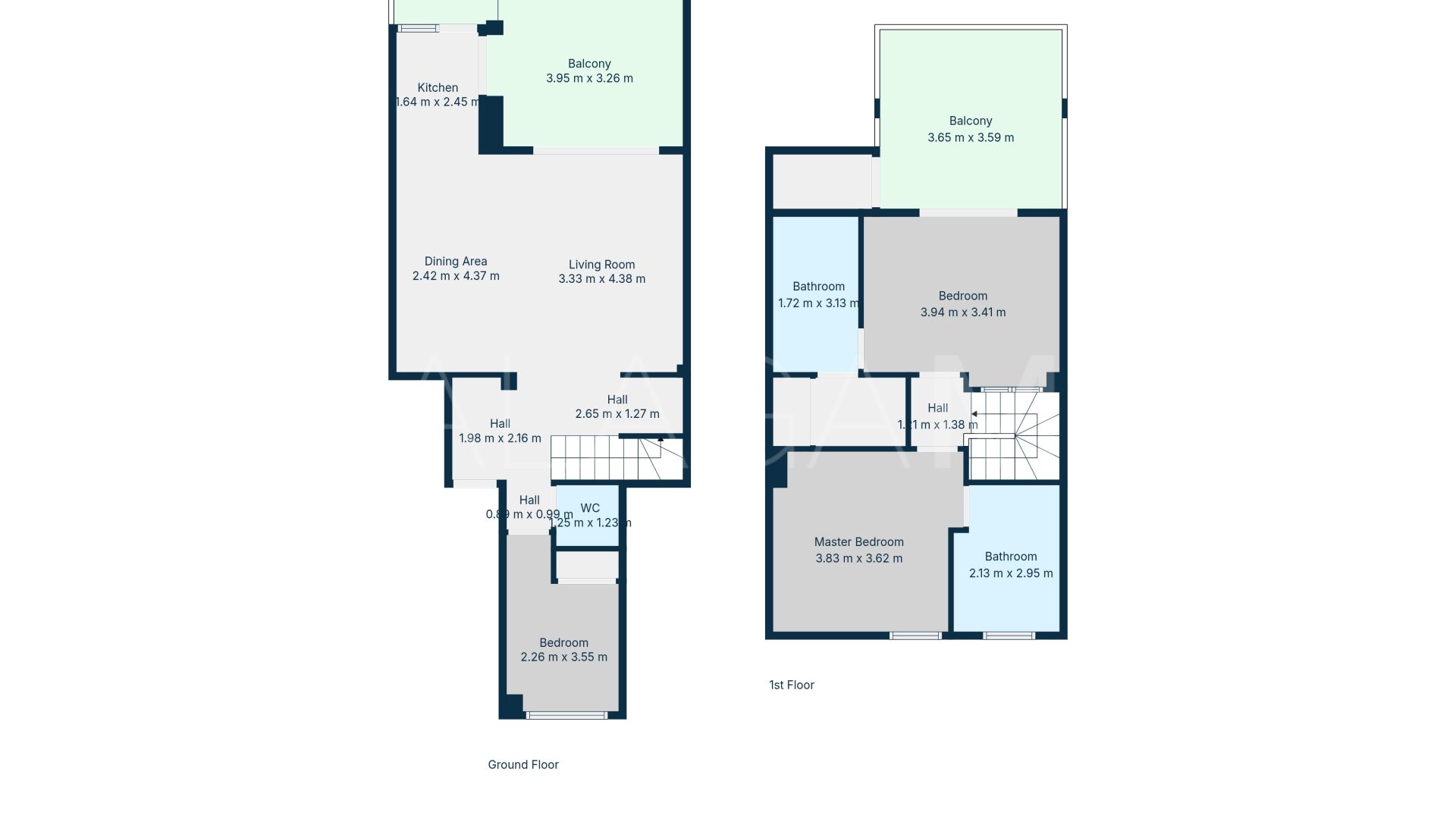 Tvåvånings takvåning for sale in El Dorado