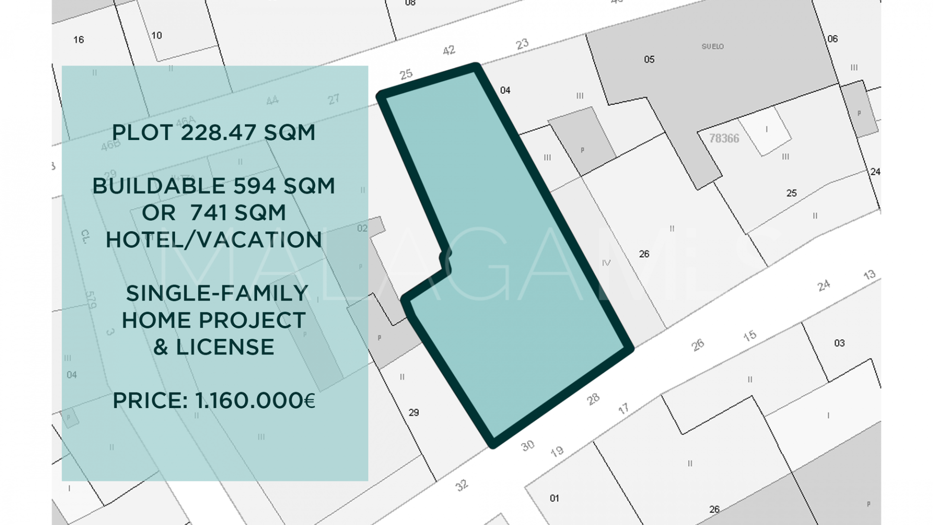 For sale plot in Estepona Town