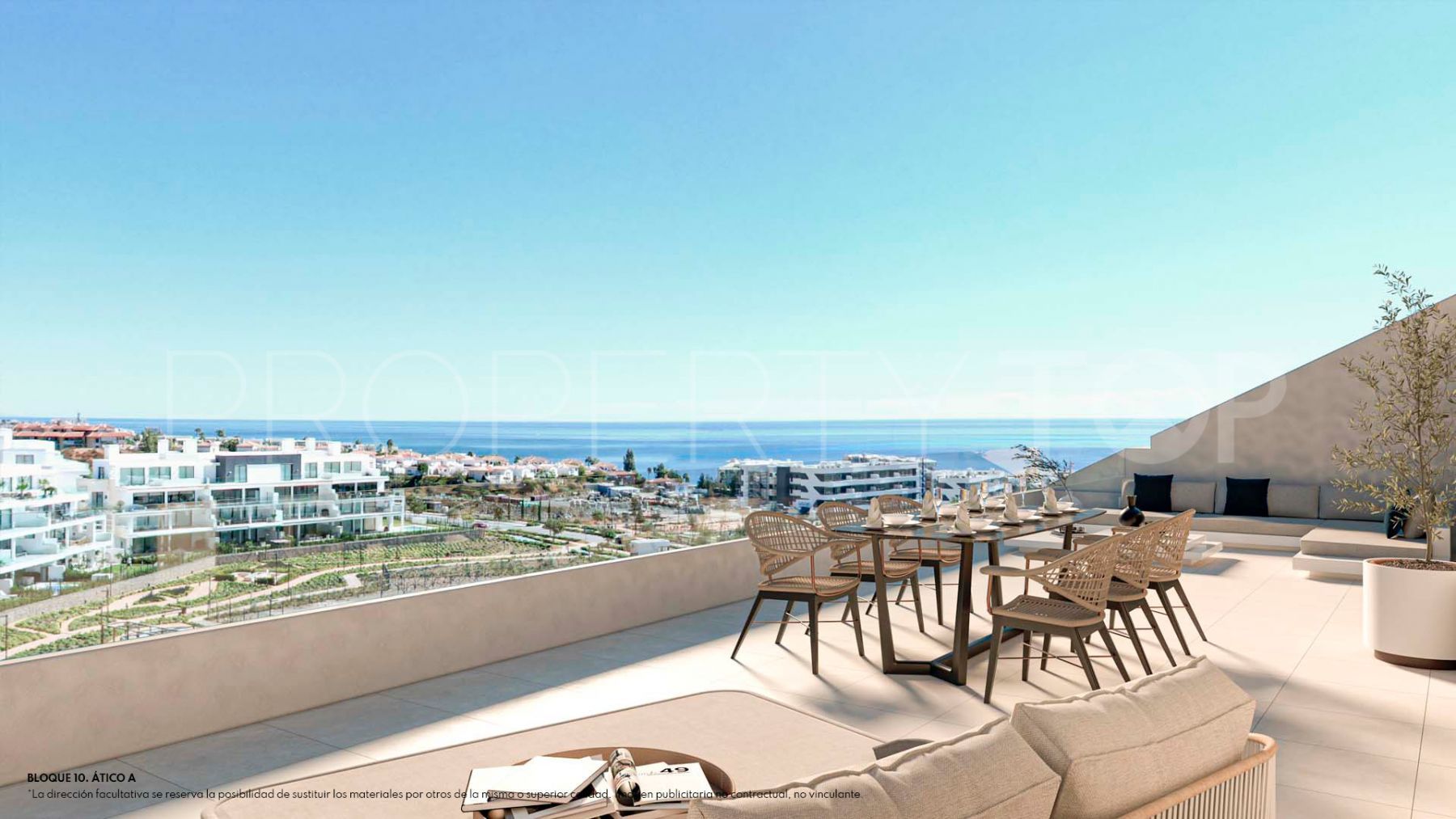For sale penthouse with 4 bedrooms in Benalmadena