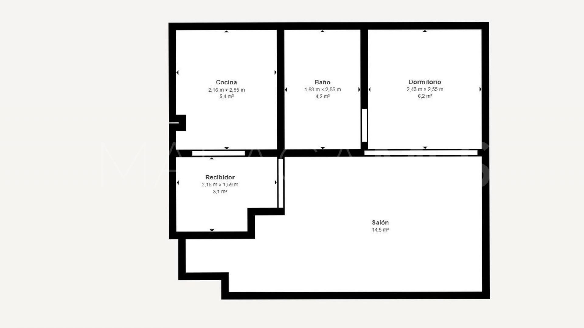 2 bedrooms flat for sale in Centro Histórico