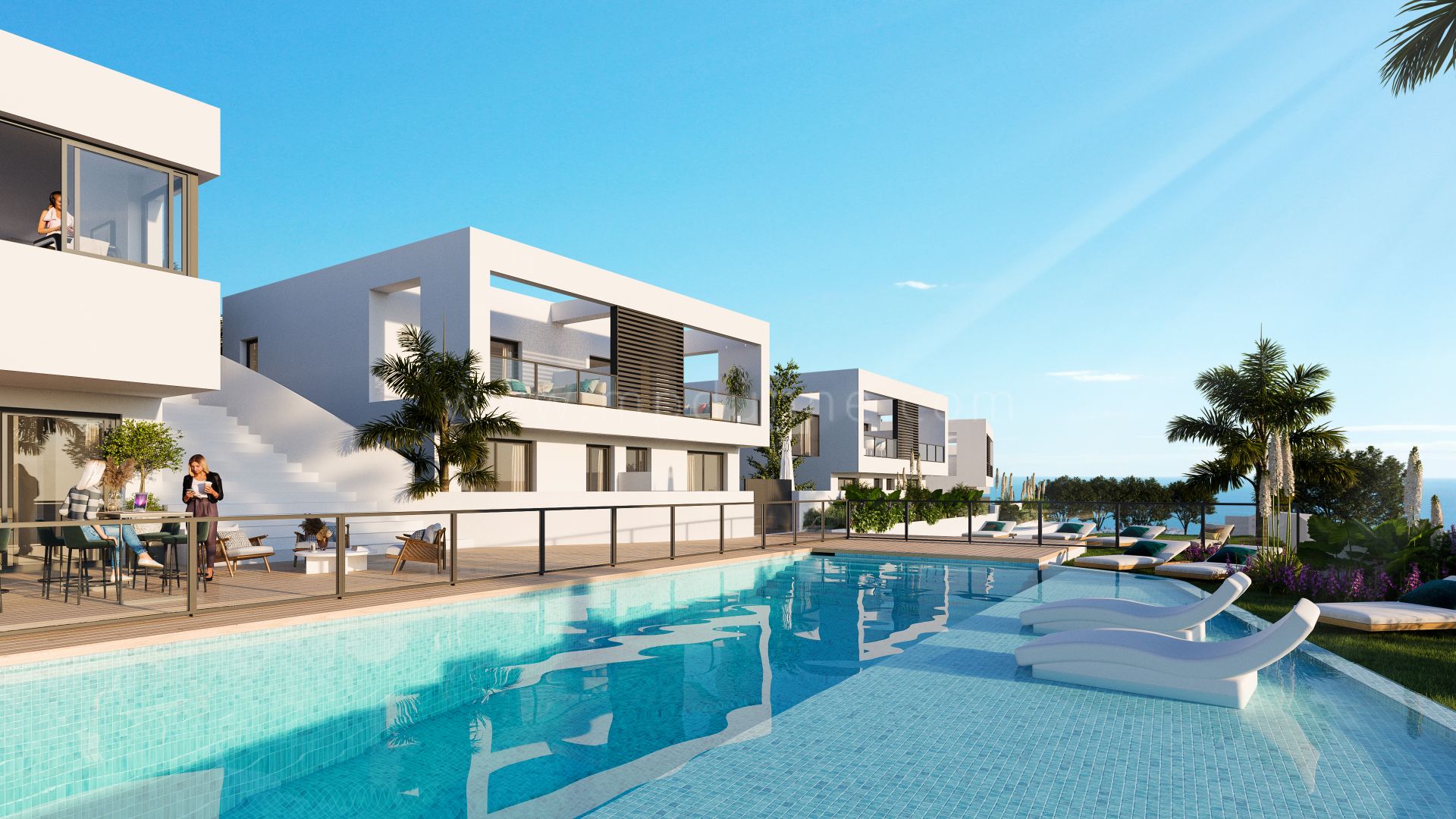 Contemporary new semi-detached houses in Mijas