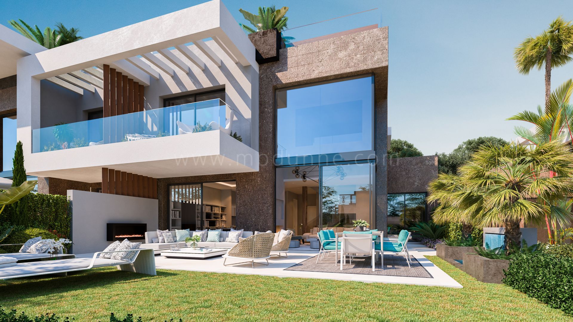 Villas modernes en construction à Marbella Est