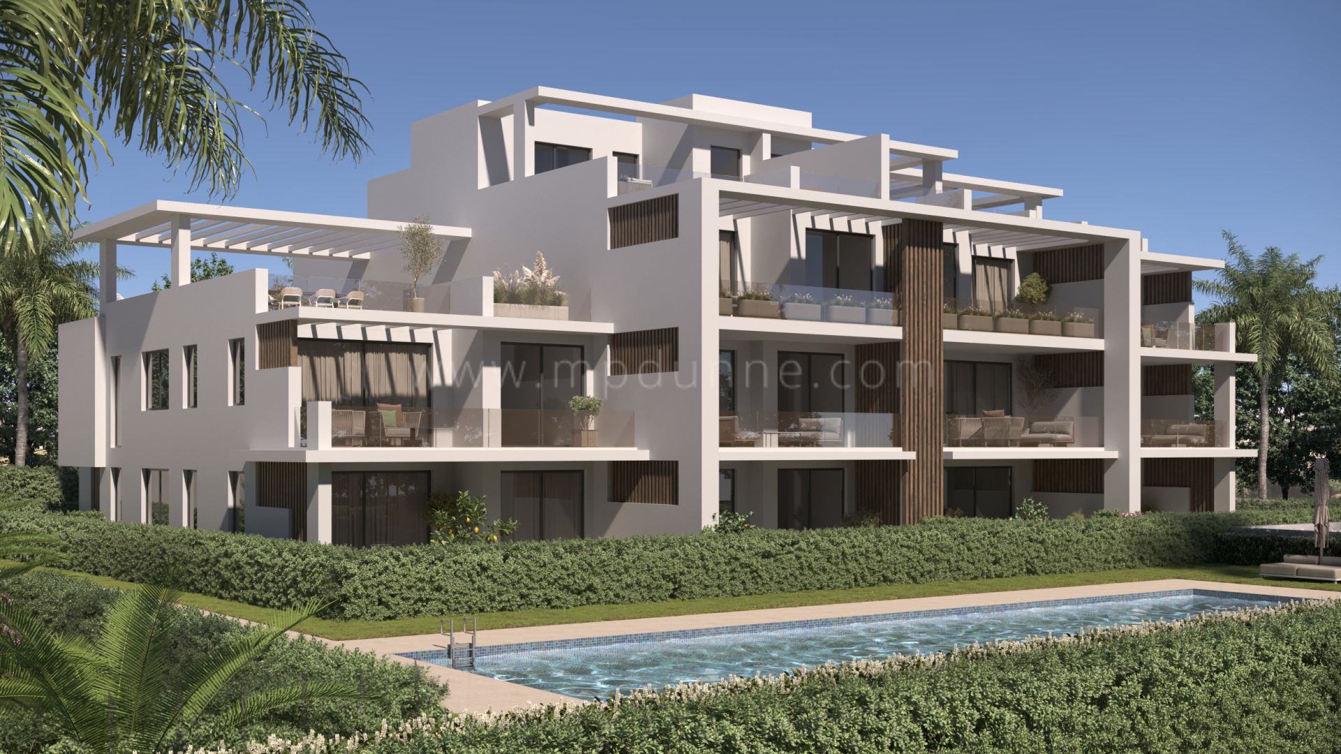 Apartamento en planta baja sobre plano en la Nueva Milla de Oro, Estepona