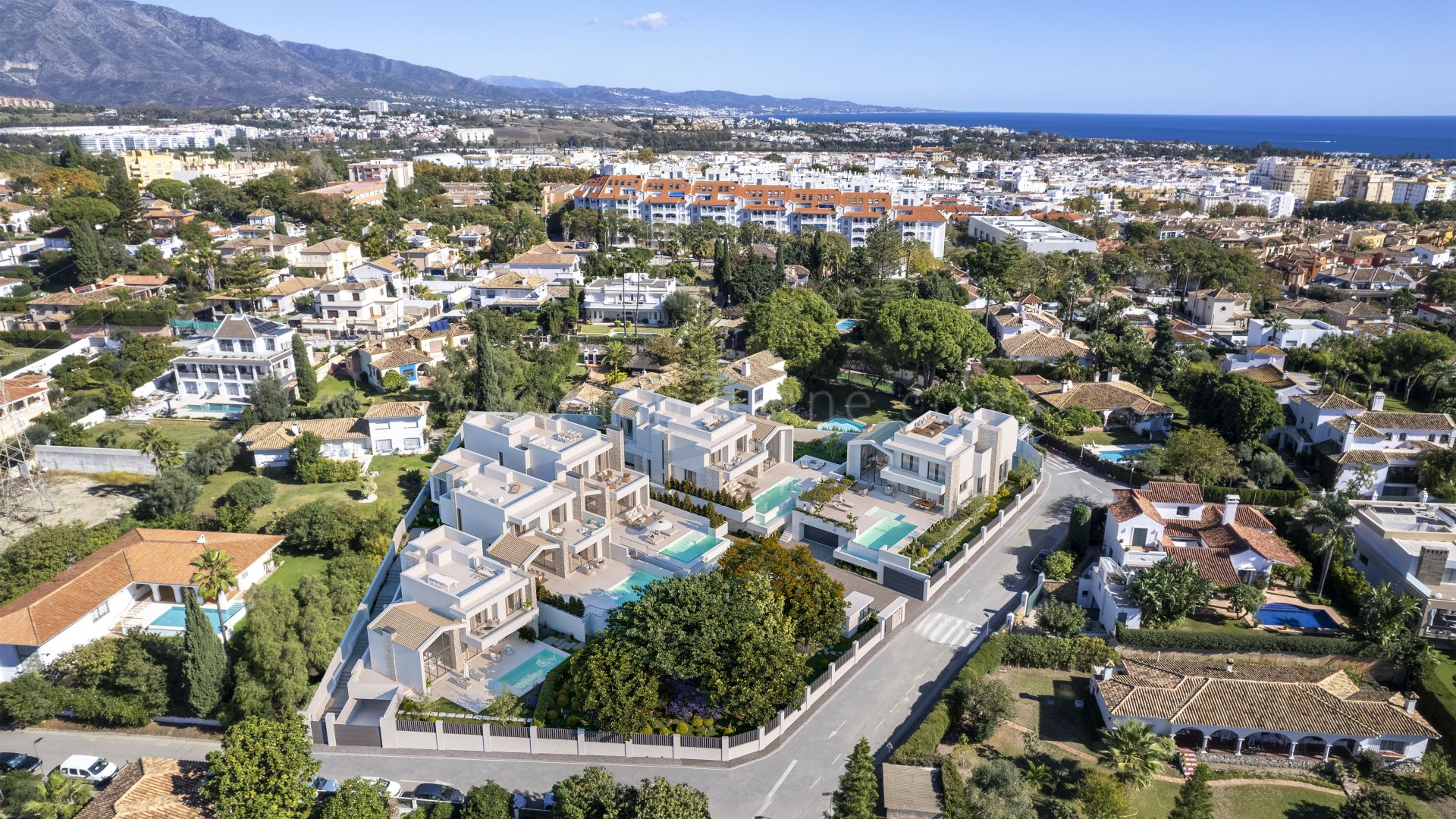 Villas en construcción en San Pedro de Alcántara