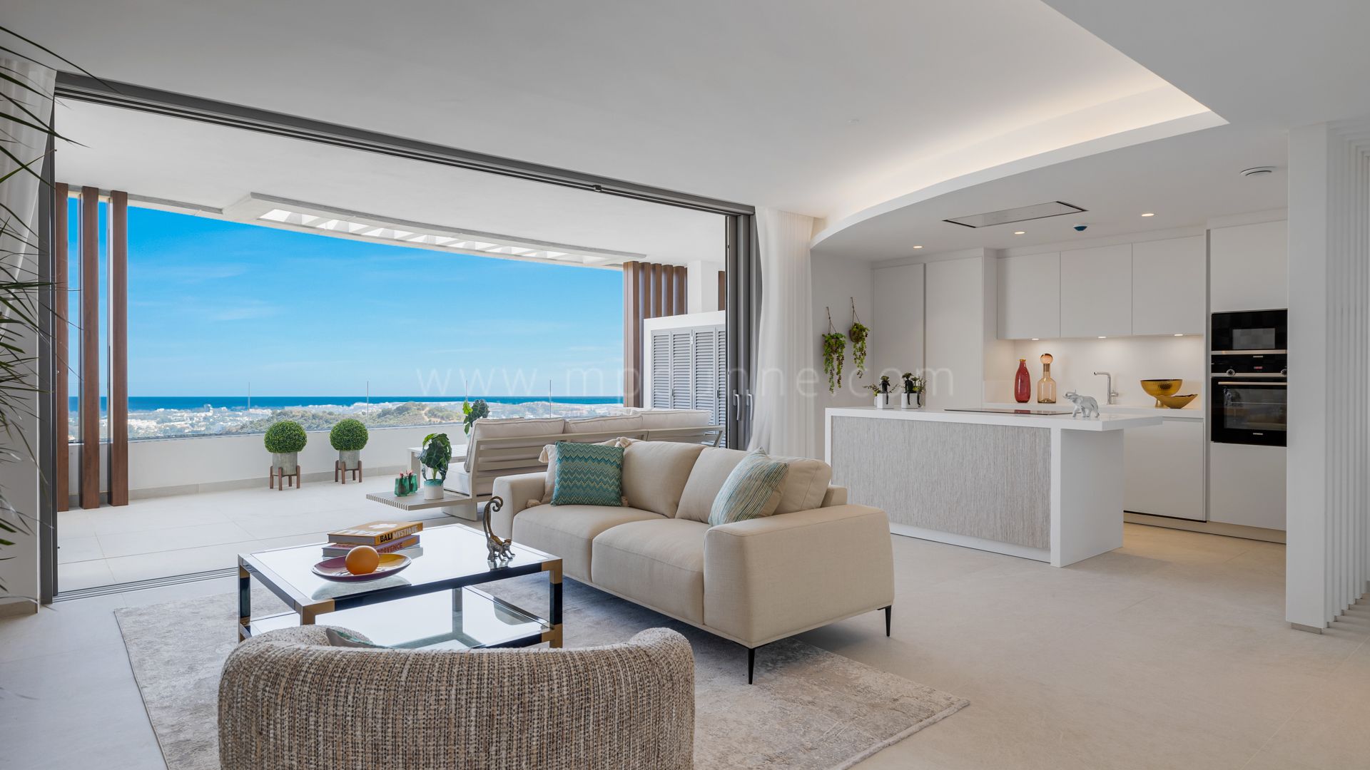 Apartamento de nueva construcción con vistas al mar en Benahavis