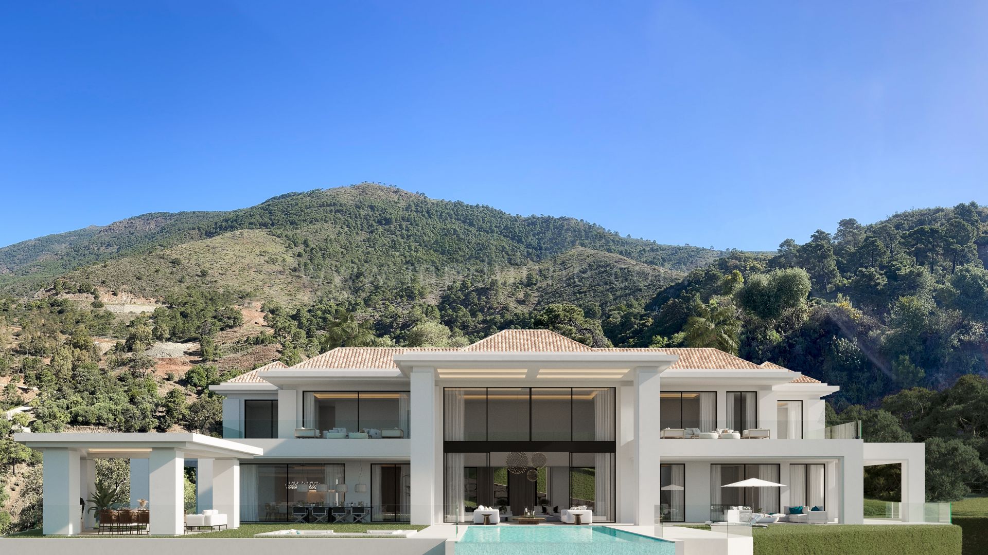 Neues Herrenhaus mit Panoramablick in La Zagaleta