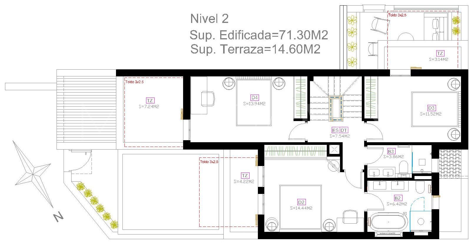 Buy pareado in Altos del Rodeo de 4 bedrooms