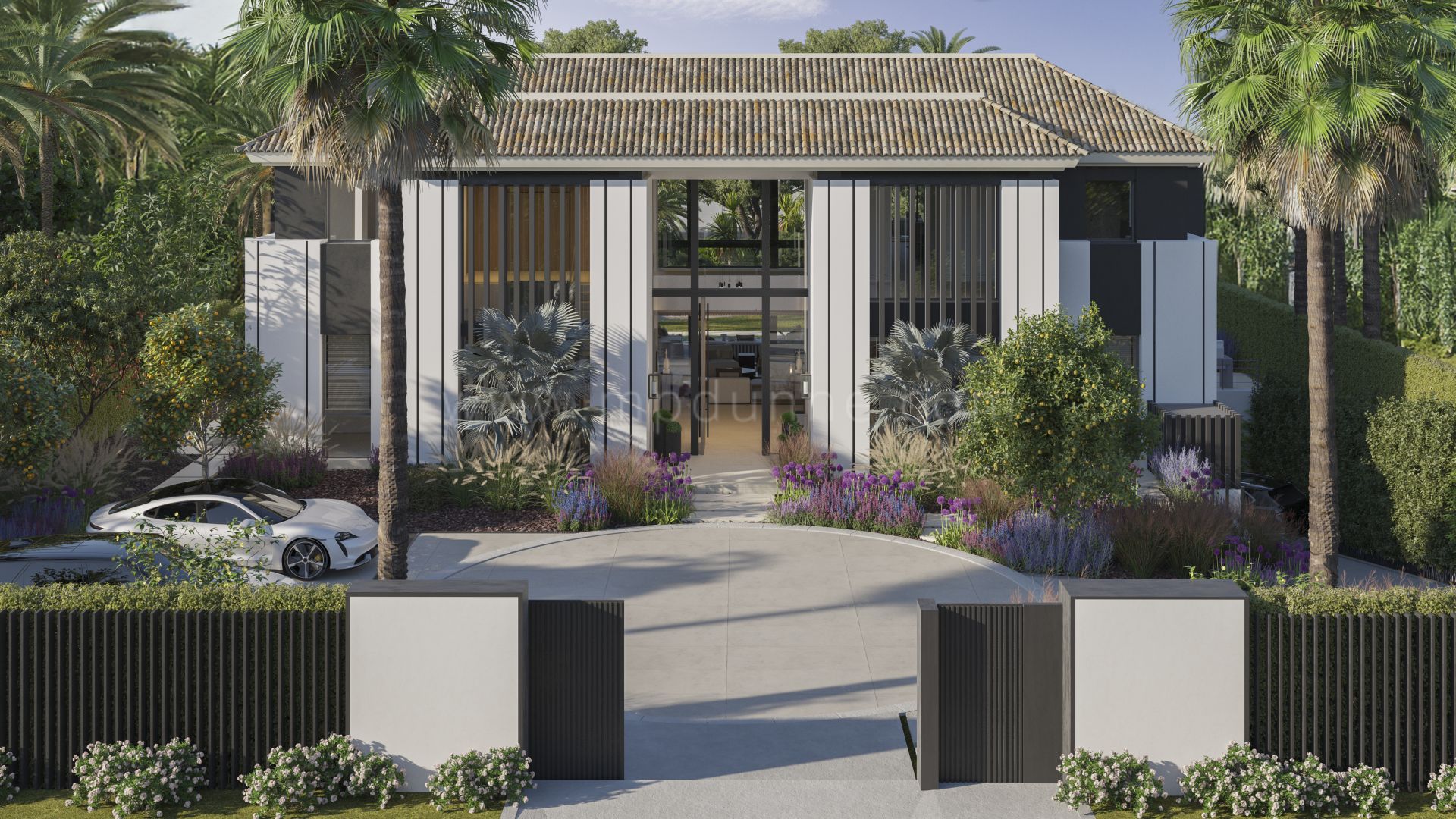 Villa Moderna con Vistas al Mar y a la Montaña en Rocío de Nagüeles