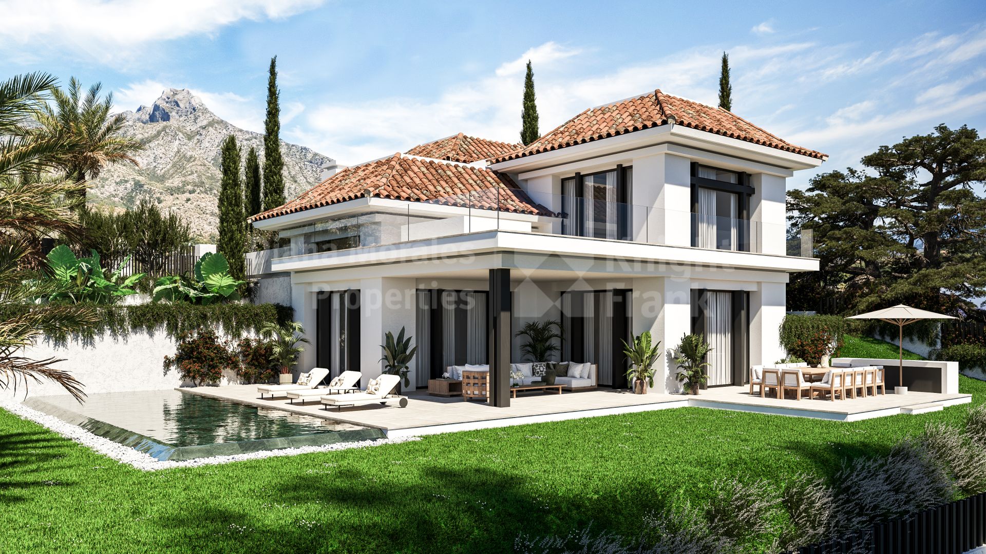 Lomas del Rey, Moderne Villa mit 4 Schlafzimmern und drei Ebenen an der Goldenen Meile