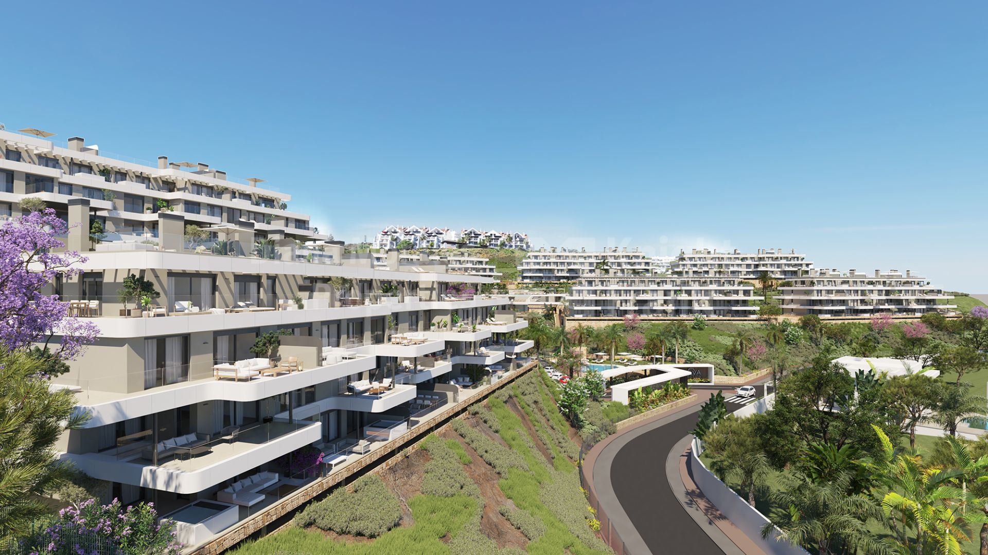 Mijas Costa, Quarante-deux villas jumelées avec vue sur la mer, près du Calanova Golf