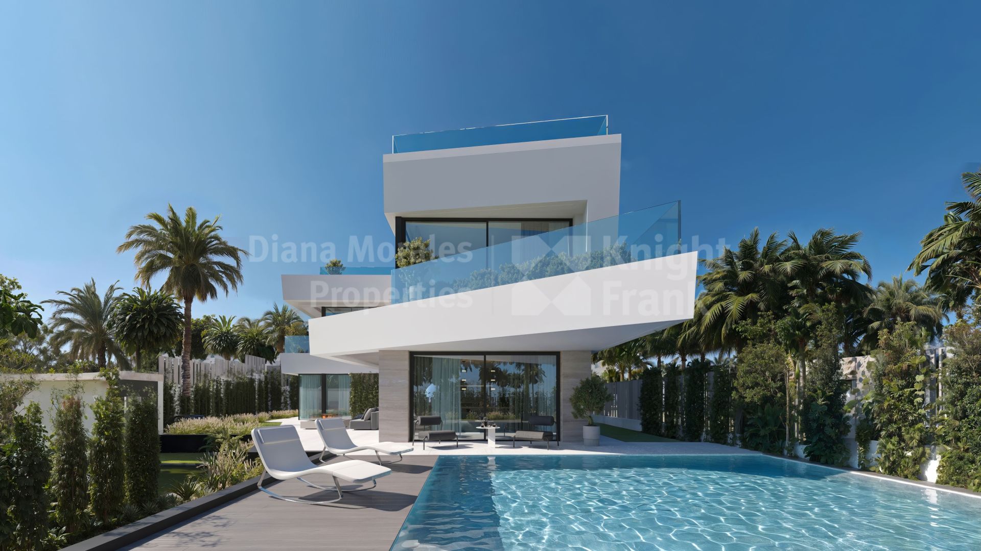 Siete villas contemporáneas a 200 metros de la playa en Calahonda