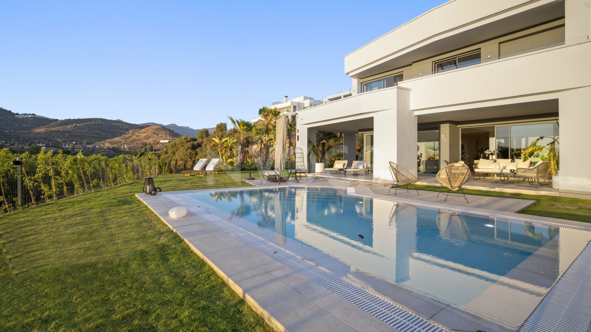 Exceptional luxury frontline golf newly built villa with stunning sea & golf views