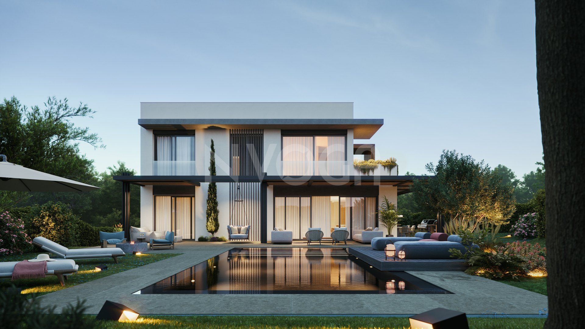 Lote de 8 parcelas en venta en la Nueva Milla de Oro, cerca de La Resina Golf, con licencia en trámite para construir villas modernas