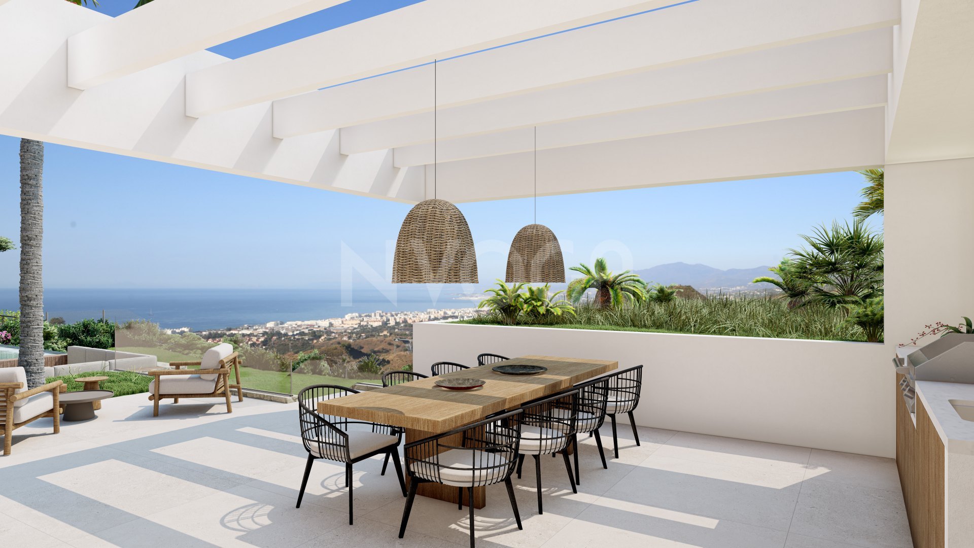 Paraíso tropical con vistas panorámicas al mar en Los Altos de los Monteros