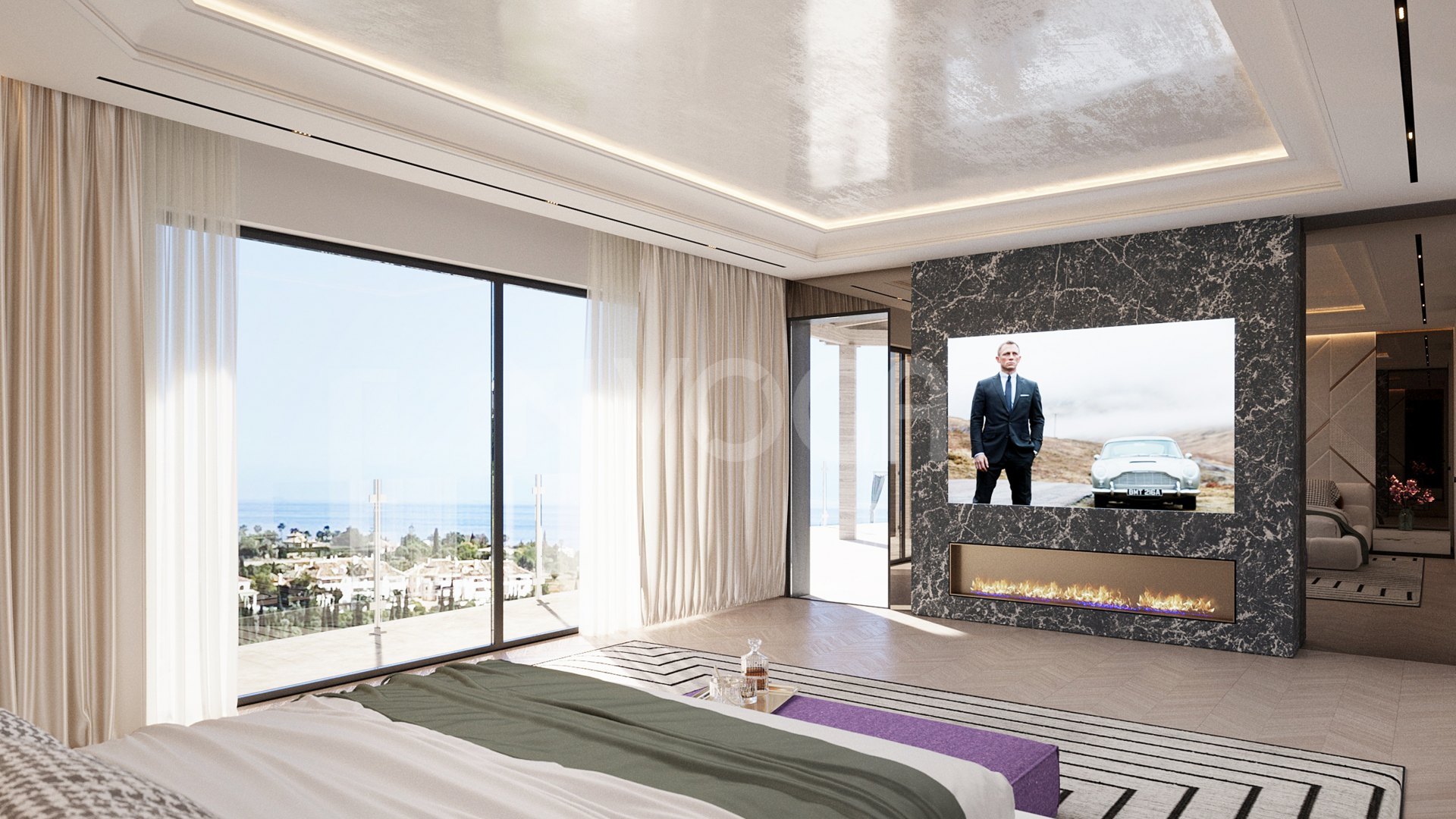 Impressive frontline golf villa with panoramic views in Los Flamingos Golf, Benahavís