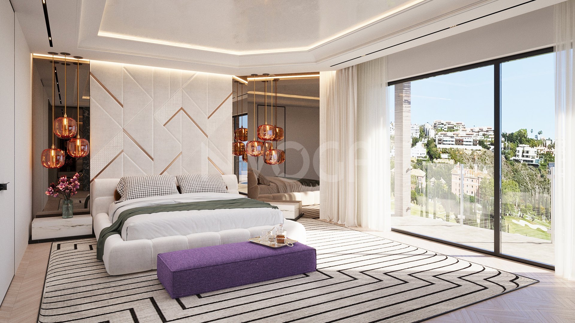 Impressive frontline golf villa with panoramic views in Los Flamingos Golf, Benahavís