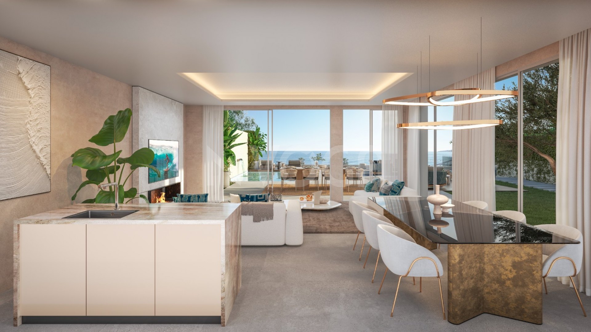 Exclusiva Villa con vistas panorámicas al Mediterráneo.