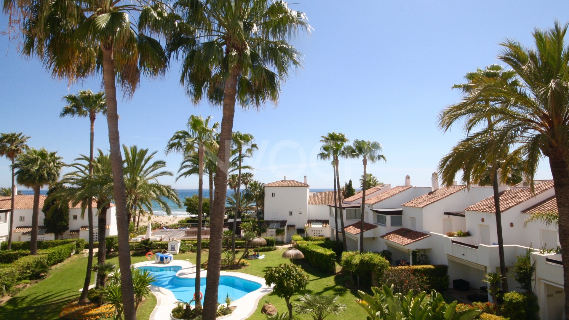 Magnificent front line beach townhouse, located in Bahia de Marbella, Marbella East.