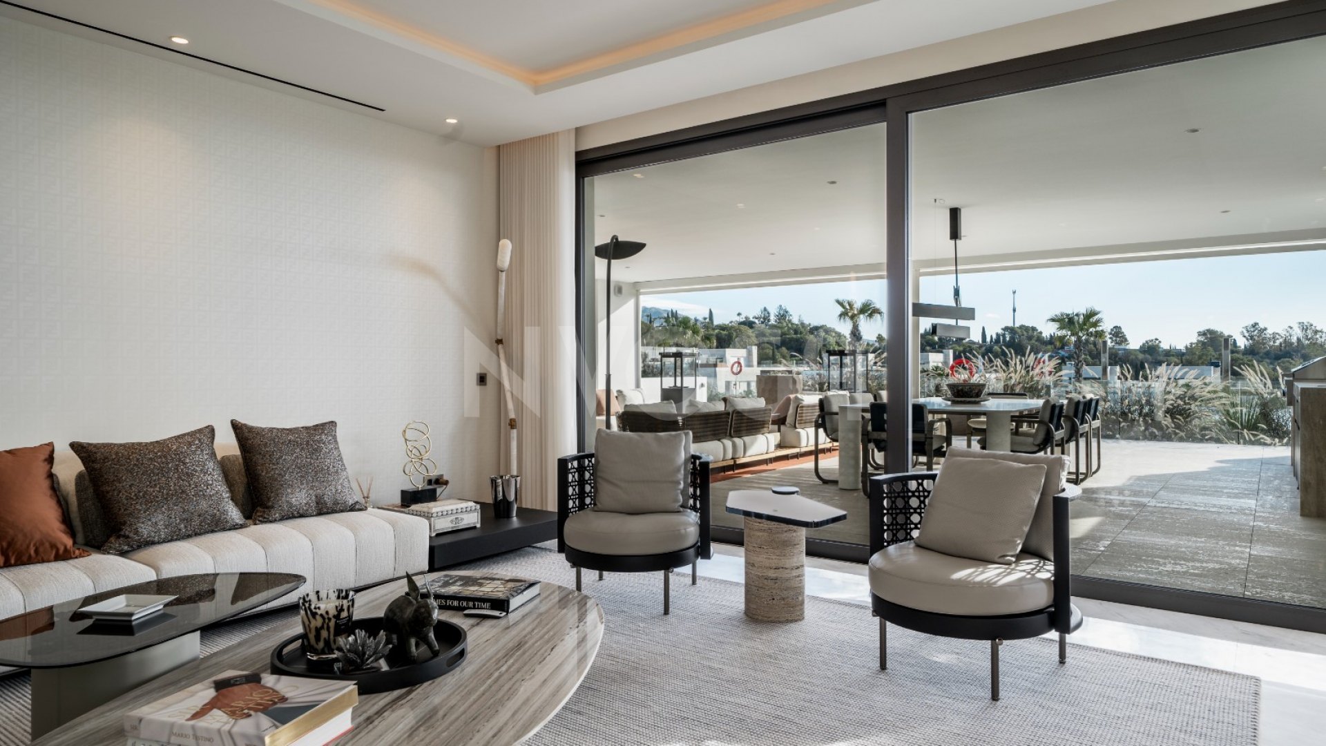 Modern Duplex designed by Fendi located in Marbella's Golden Mile.