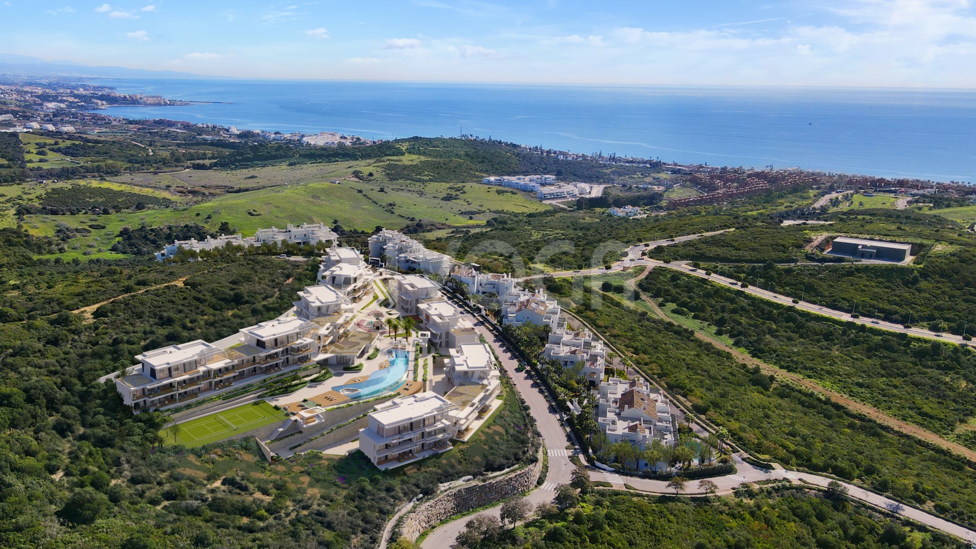 Impresionante apartamento en Finca Cortesín con vistas al mar.