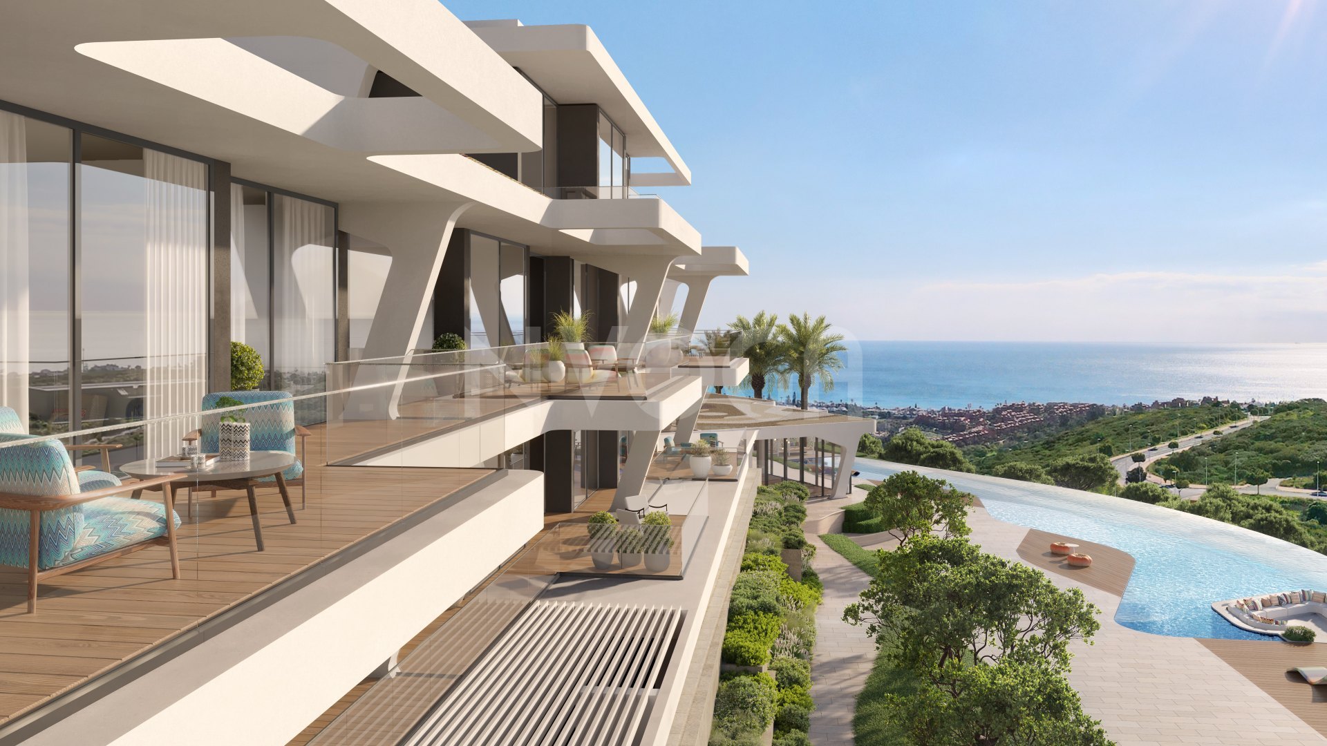 Impresionante apartamento en Finca Cortesín con vistas al mar.