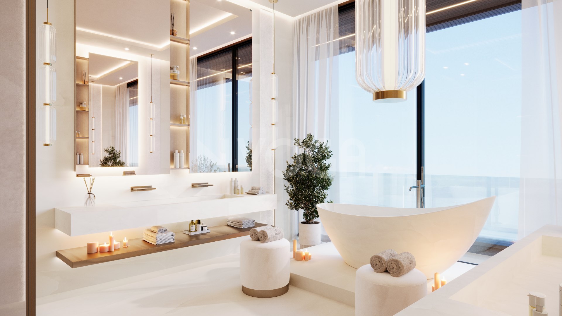 Obra Maestra Arquitectónica con Vistas al Mar de 180º en Altos de Los Monteros – Permiso Concedido