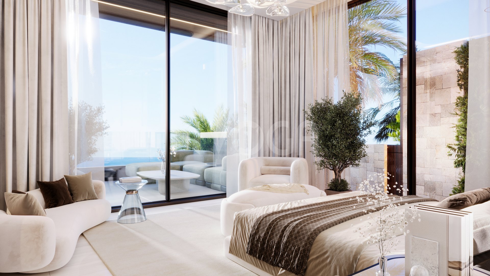 Obra Maestra Arquitectónica con Vistas al Mar de 180º en Altos de Los Monteros – Permiso Concedido