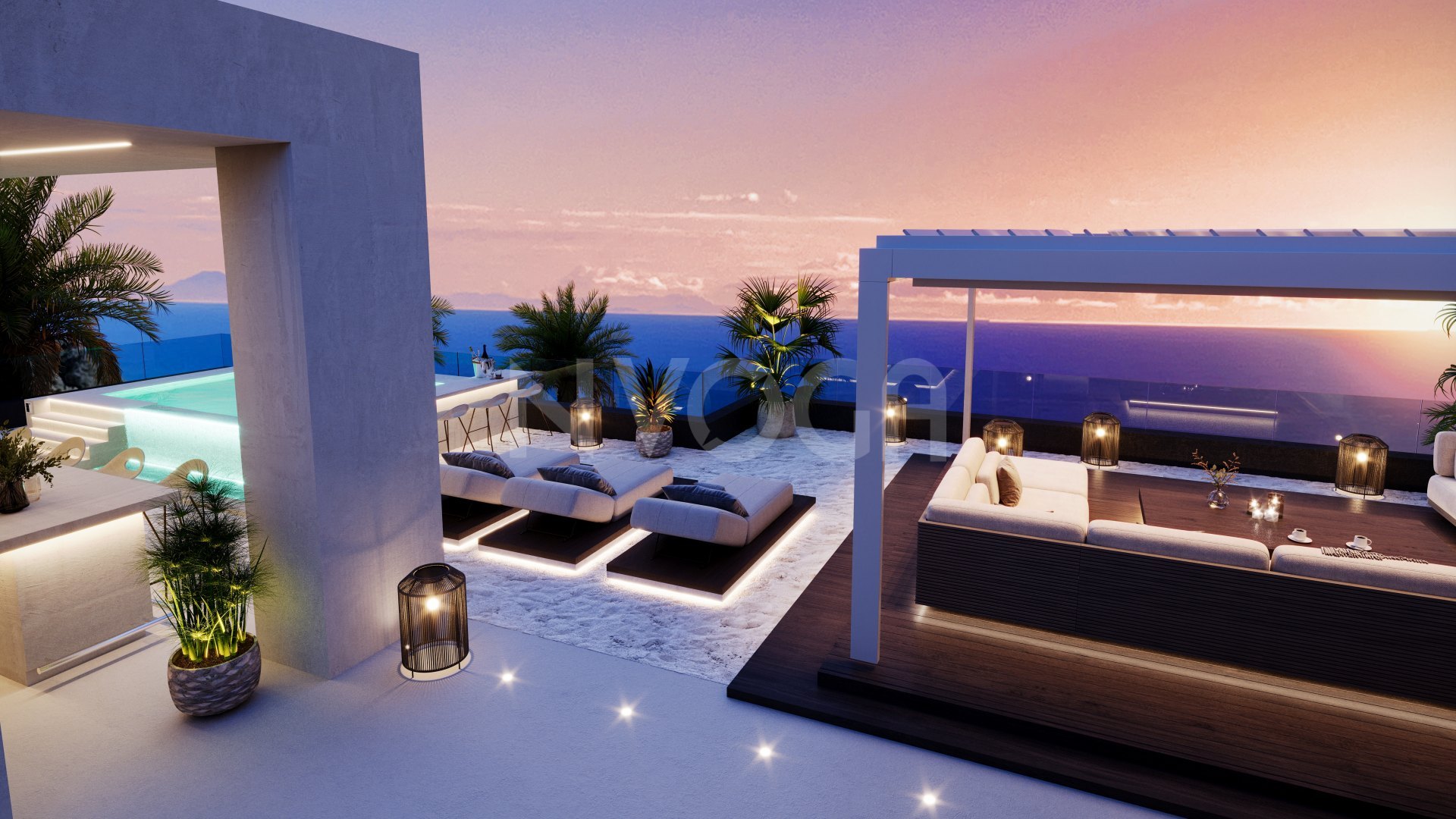 Obra Maestra Arquitectónica con Vistas al Mar de 180º en Altos de Los Monteros – Permiso Concedido