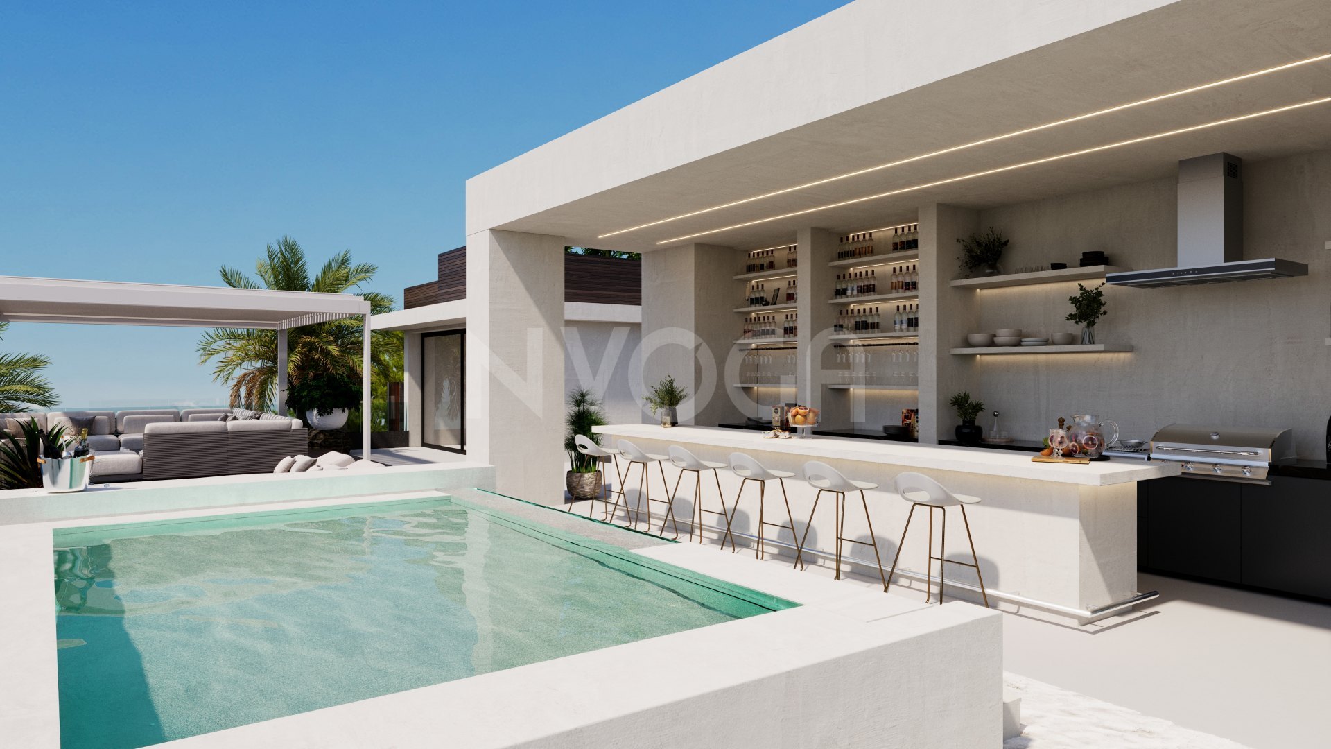 Obra Maestra Arquitectónica con Vistas al Mar de 180º en Altos de Los Monteros – Permiso Concedido