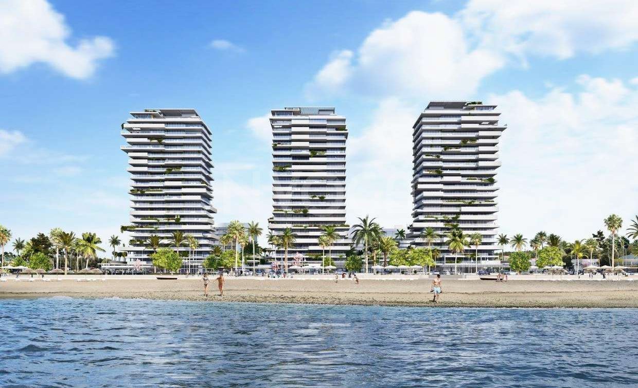 Off plan new building in Malaga town, frontline beach location