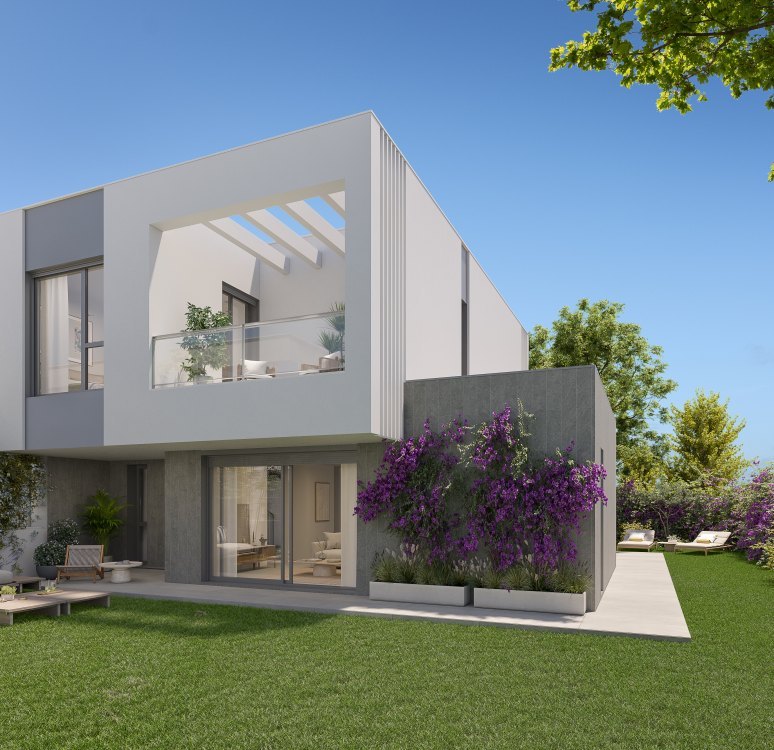 Casas adosadas de nueva construcción en Elviria playa, Marbella