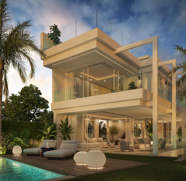 NARA MARBELLA: Exclusive development of 8 luxury villas in Valdeolletas, Marbella, with private pool and sea views