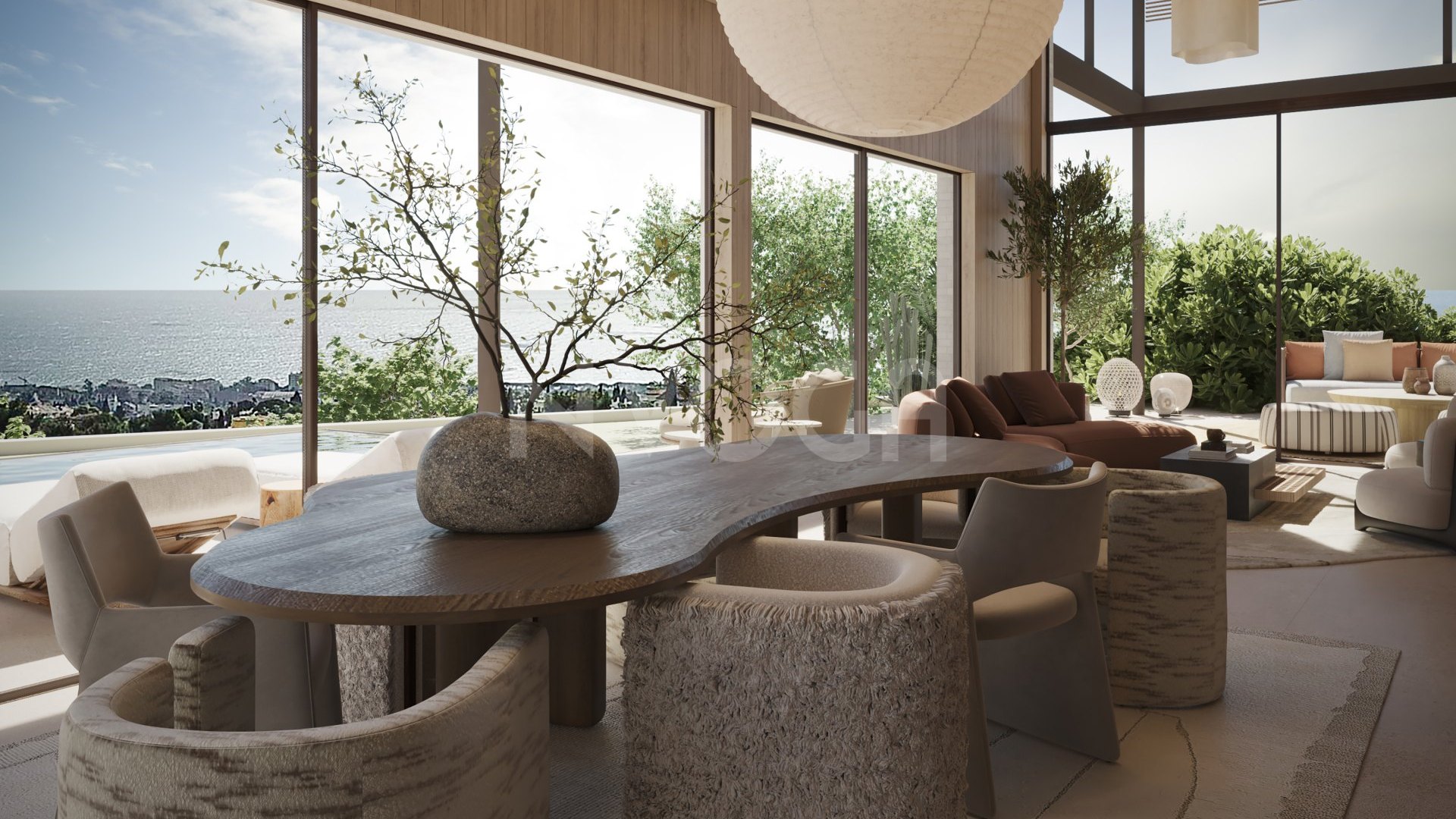 Colección de cinco exclusivas villas de lujo con vistas panorámicas en la Milla de Oro de Marbella · Cascada de Camojan · Sierra Blanca