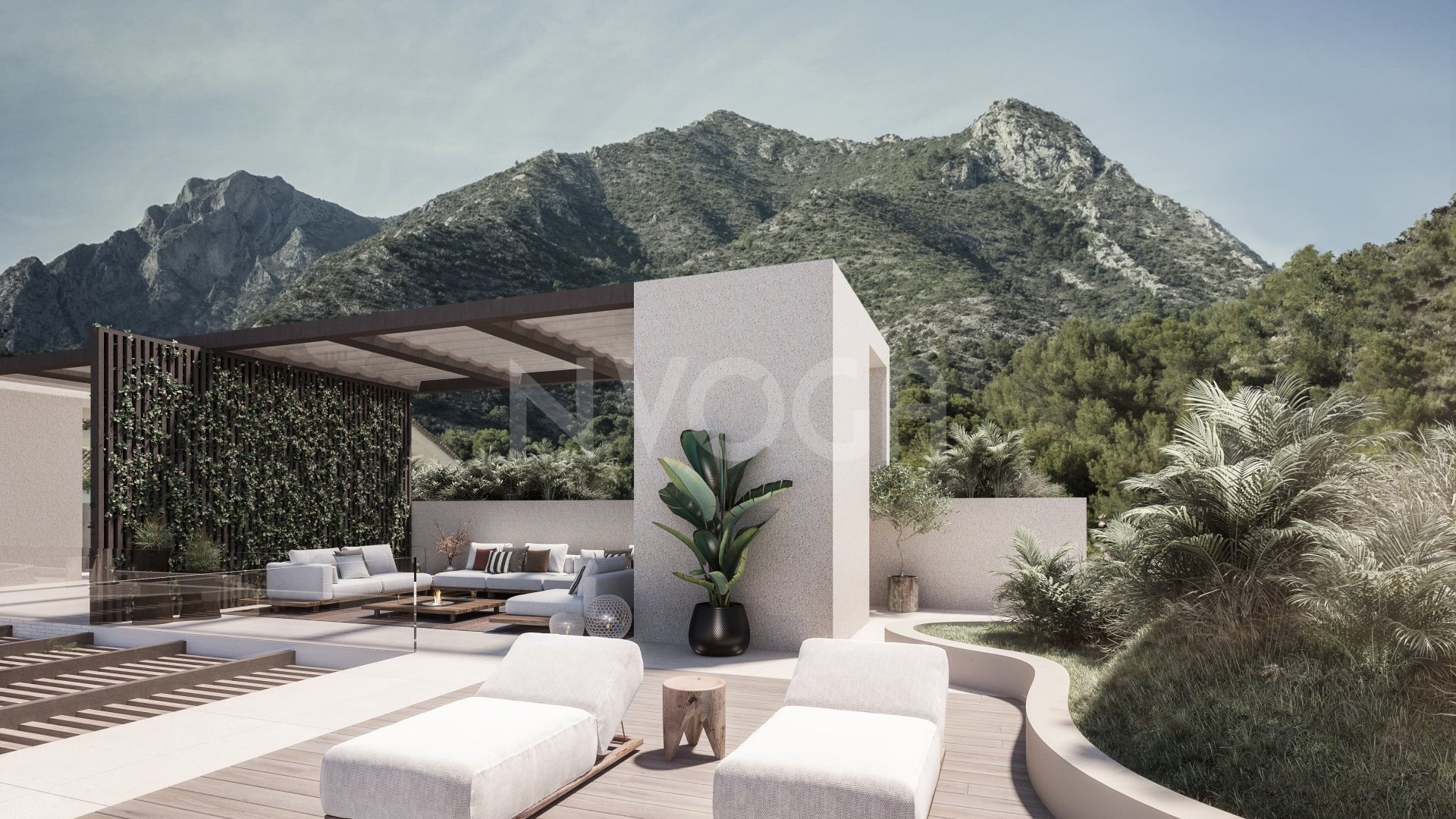 Colección de cinco exclusivas villas de lujo con vistas panorámicas en la Milla de Oro de Marbella · Cascada de Camojan · Sierra Blanca