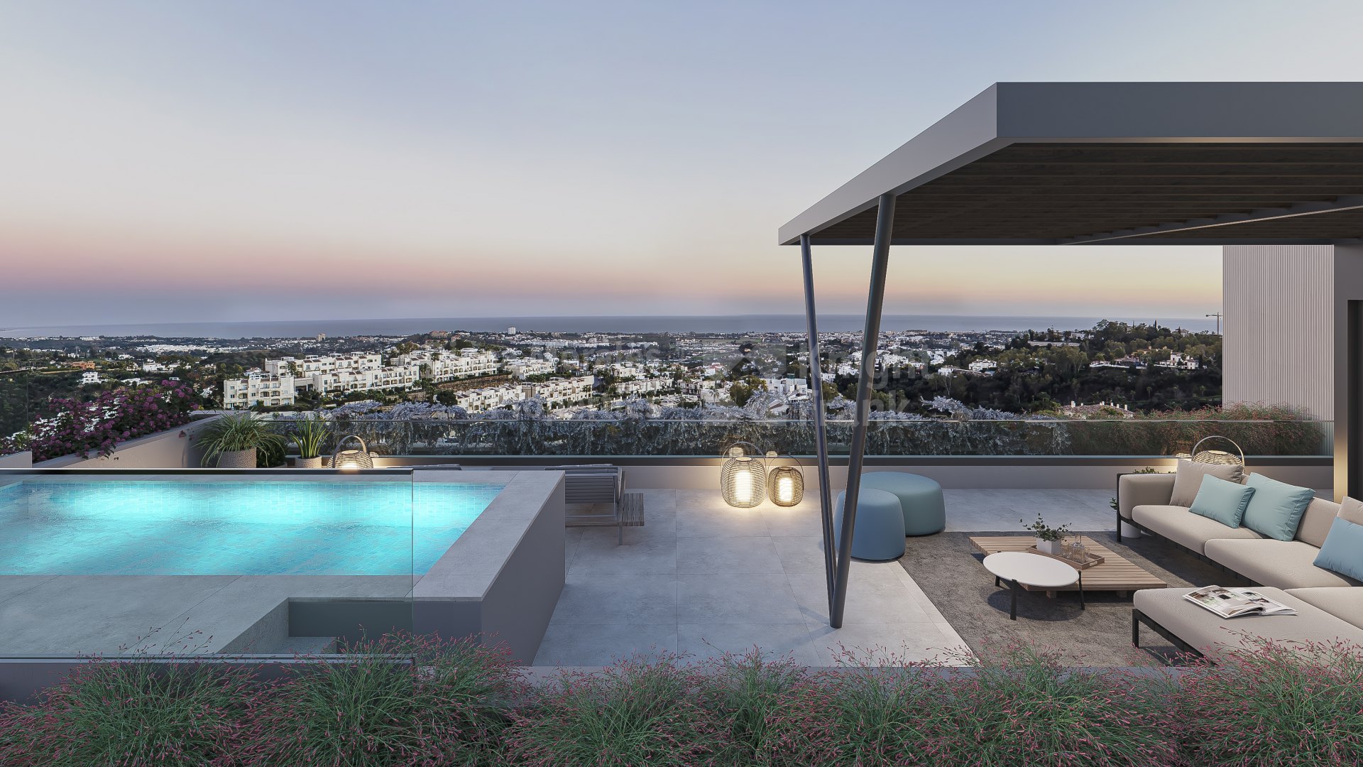 Las Colinas de Marbella, Penthouse avec grand solarium et piscine privée avec vues panoramiques