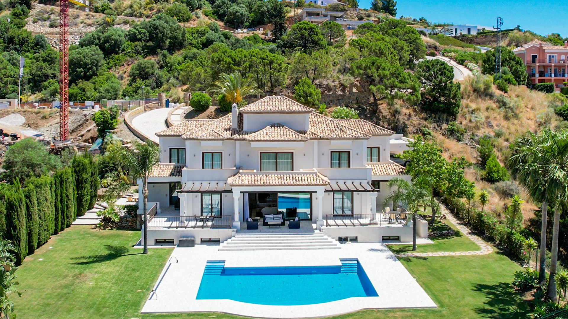 Luxury villa offering the best panoramic mountain and sea views in a very private and quiet location, Monte Mayor, Benahavis